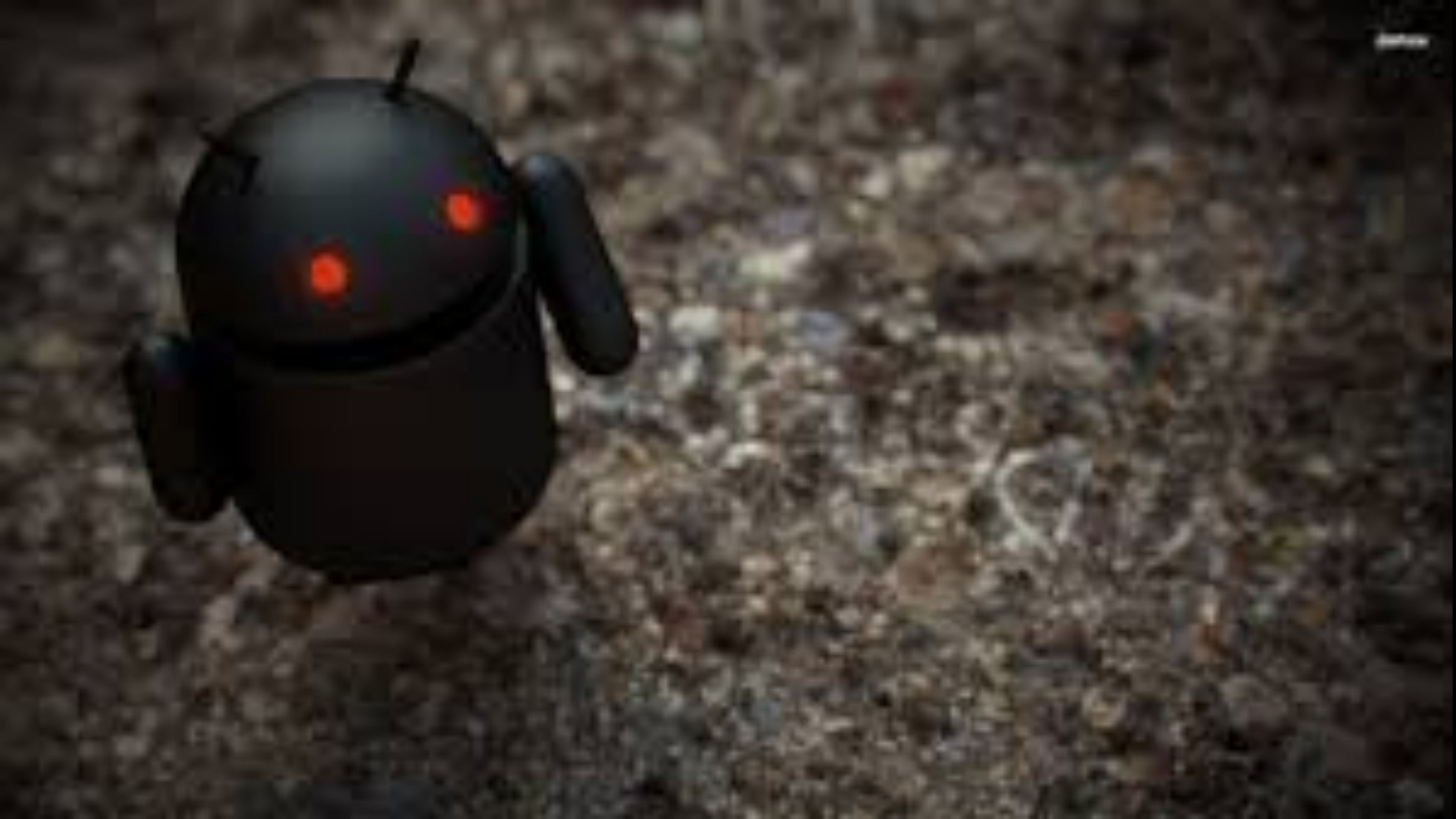 Android, Robottino Android, Nero, Occhi rossi, 3840x2160, sfondo per PC