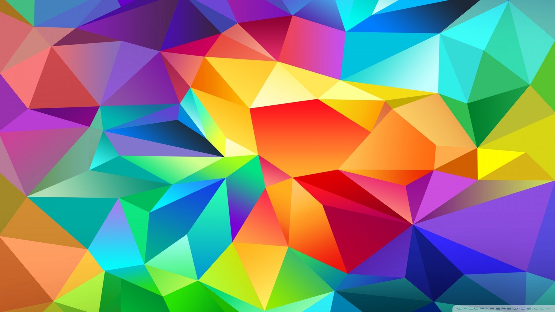 Samsung Galaxy S5, Low poly, Multicolore, Triangoli, Full HD, sfondo per PC
