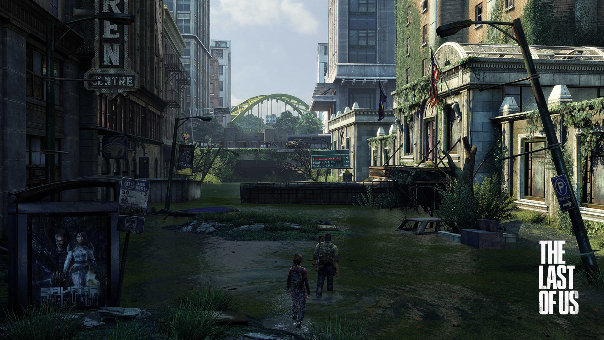 The Last of Us, Joel, Ellie, Città abbandonata, Vegetazione, Full HD, sfondo per PC e portatile