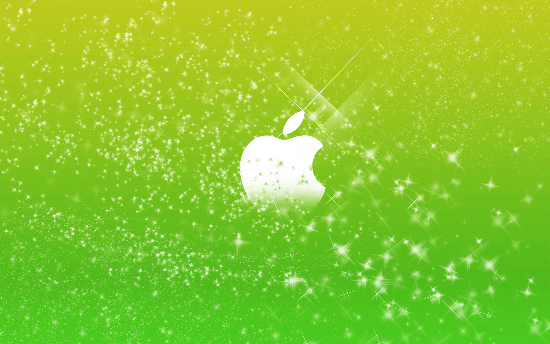 Logo Apple, Brillantini, Verde, 16:10 Full HD, wallpaper widescreen