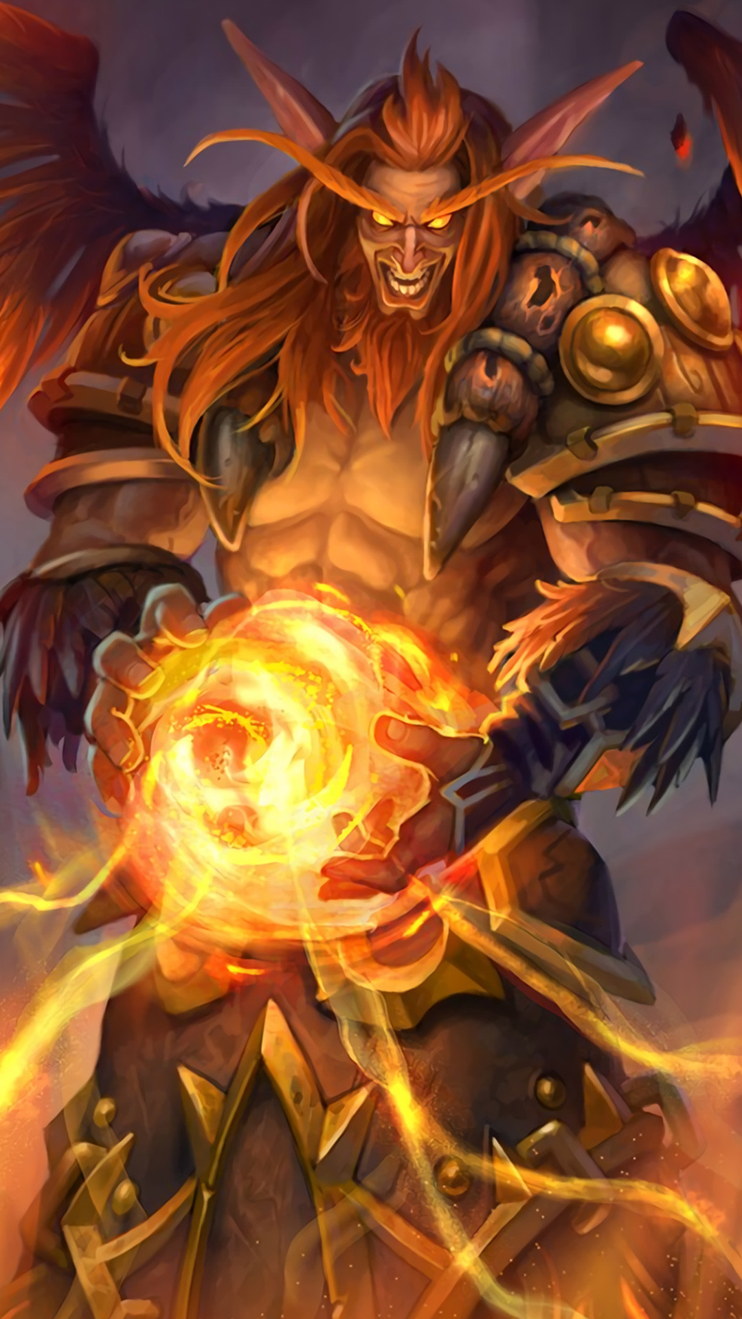 Kael'thas Sunstrider, Hearthstone, Warcraft, Elfo del sangue, Palla di fuoco, sfondo Android