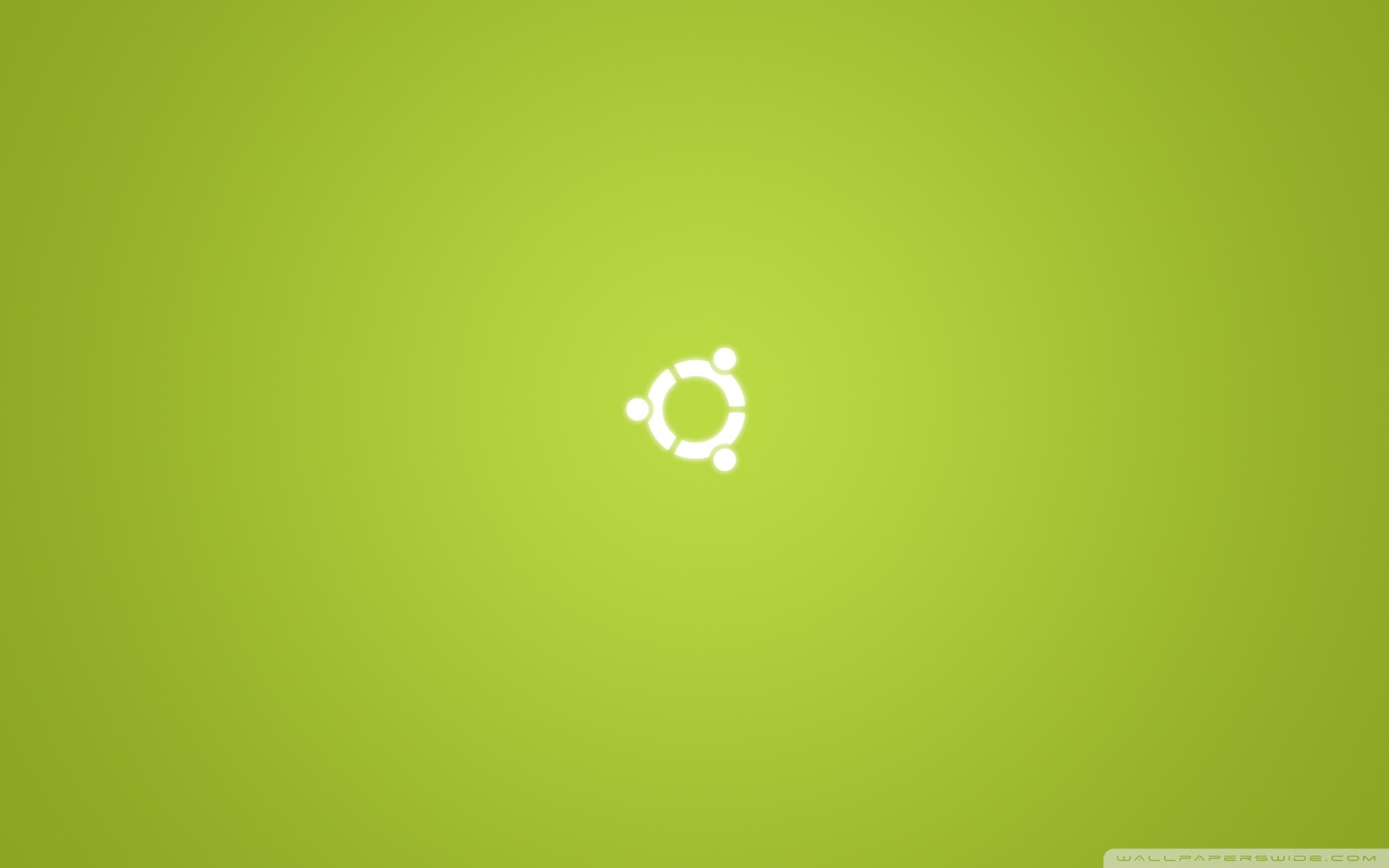 Logo Ubuntu, Verde lime, Minimalista, 1920x1200, immagine di sfondo