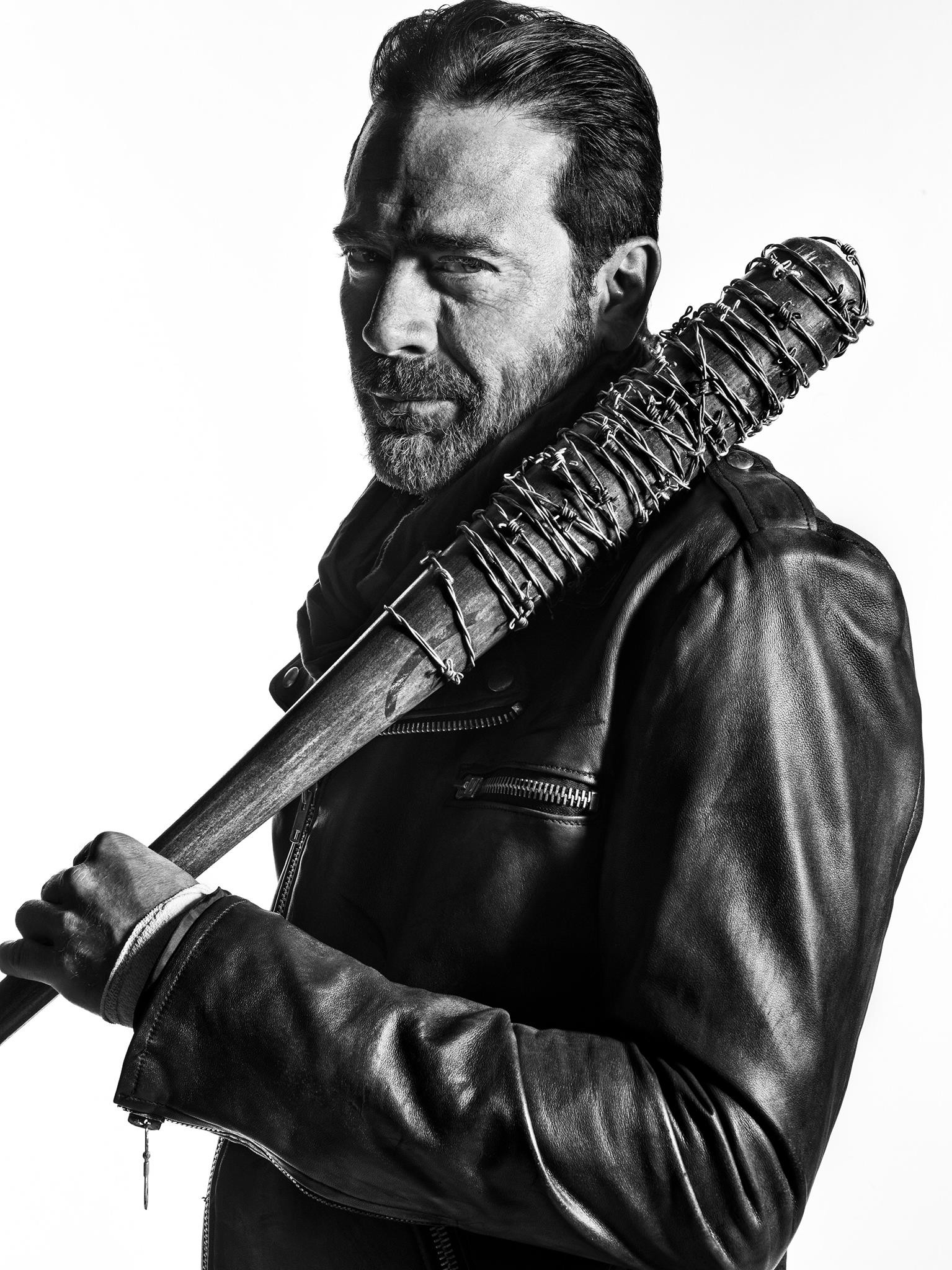 Negan, Jeffrey Dean Morgan, The Walking Dead, Lucille, Sfondo bianco, schermata Home iPad