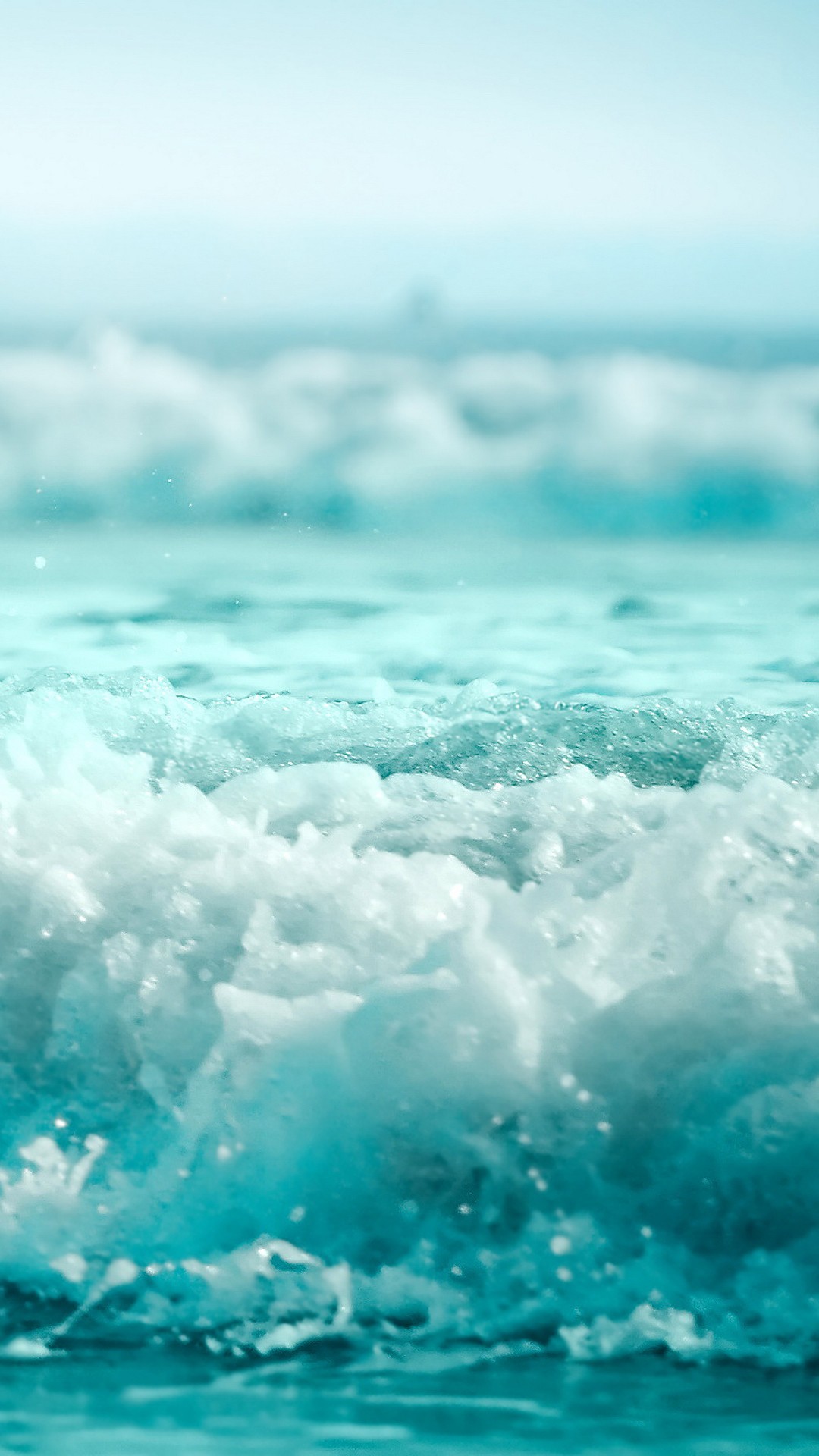 Onde, Oceano, Schiuma, Turchese, Mare in tempesta, sfondo iPhone 6S Full HD