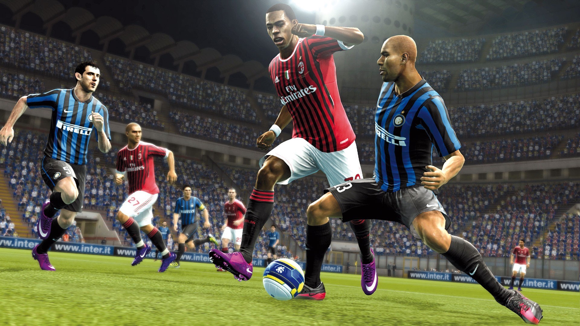 Pro Evolution Soccer 2013, Inter, AC Milan, Videogioco, San Siro, sfondo Full HD per PC