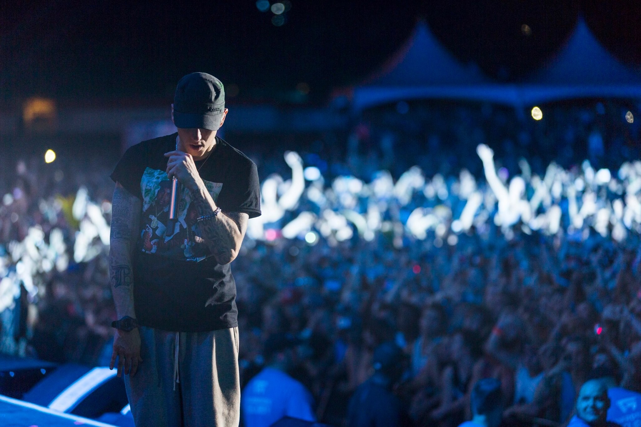 Eminem, Concerto, Pubblico, Palco, Full HD, sfondo per portatile