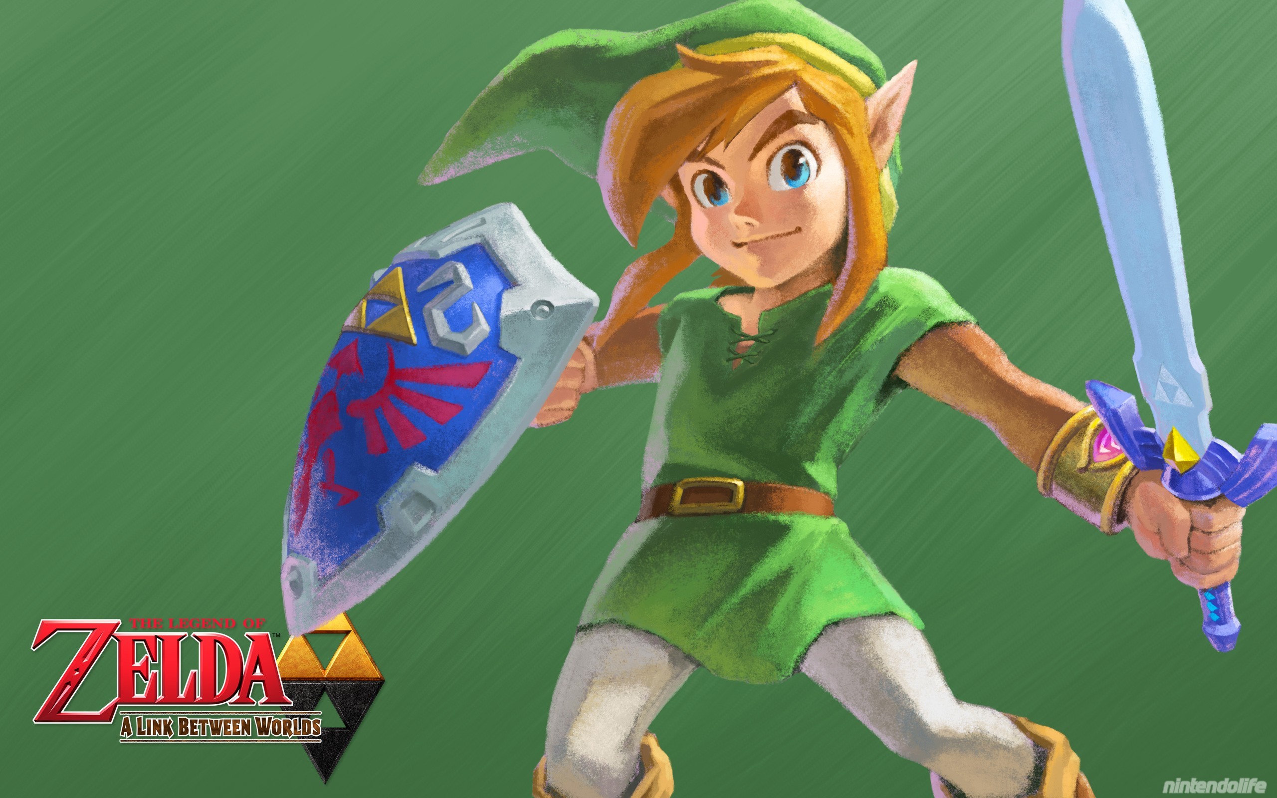 The Legend of Zelda: A Link Between Worlds, Link, Master Sword, Scudo Hylia, sfondo 2K