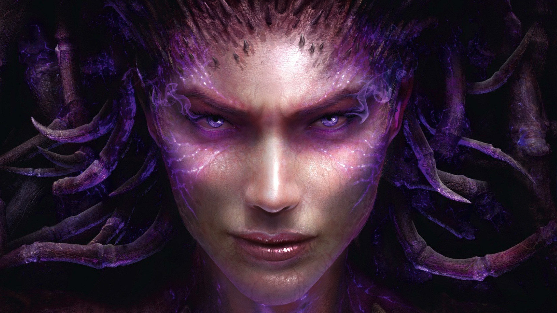 Sarah Kerrigan, StarCraft II: Heart of the Swarm, Primo piano, Viola, sfondo per portatile