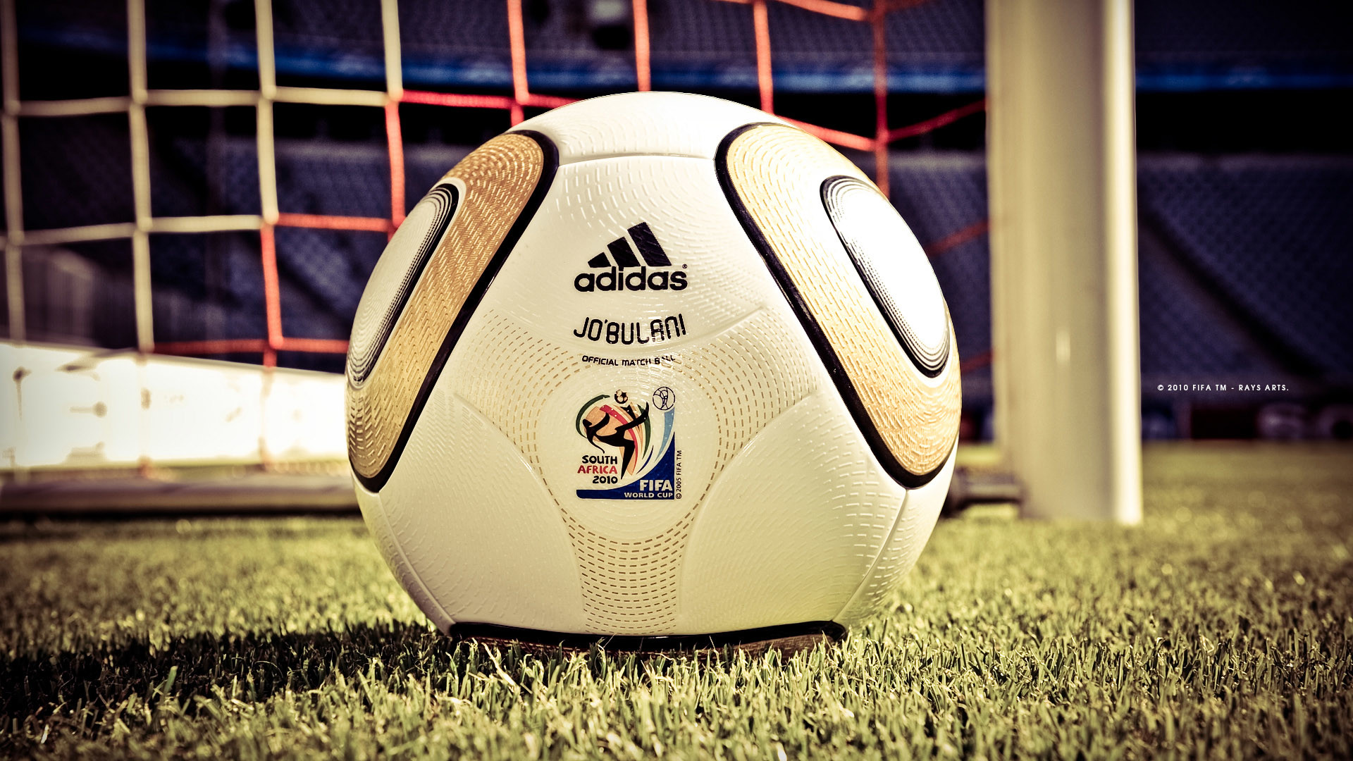 Adidas Jabulani, Coppa del Mondo FIFA 2010, Pallone, Porta, 16:9 Full HD, sfondo widescreen