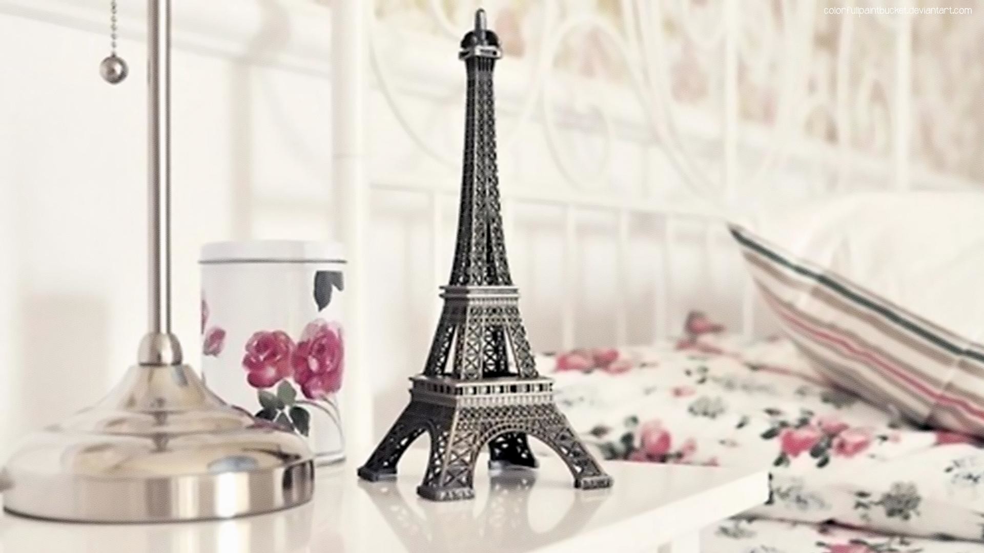 Torre Eiffel, Souvenir, Camera da letto, Shabby chic, Full HD 1080p, sfondo desktop