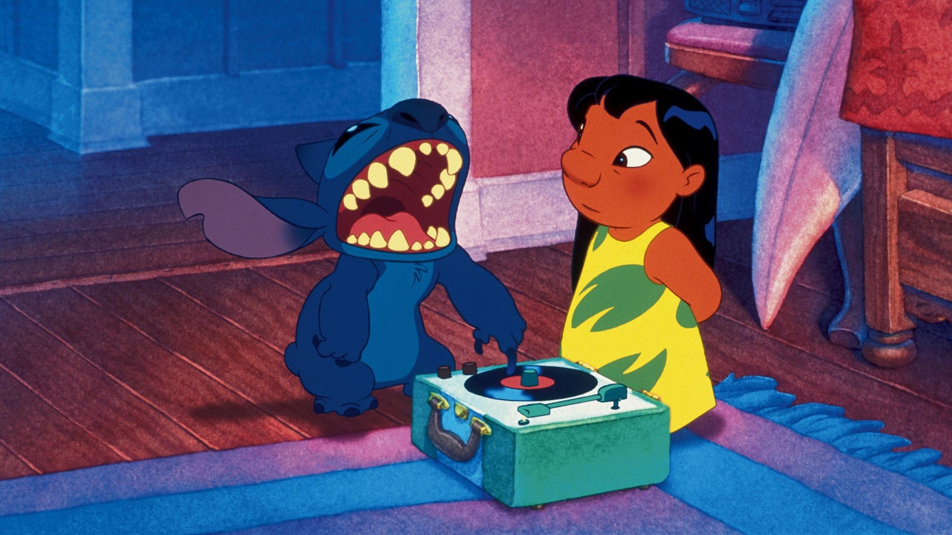 Stitch, Lilo Pelekai, Giradischi, Lilo & Stitch, Full HD, sfondo per portatile