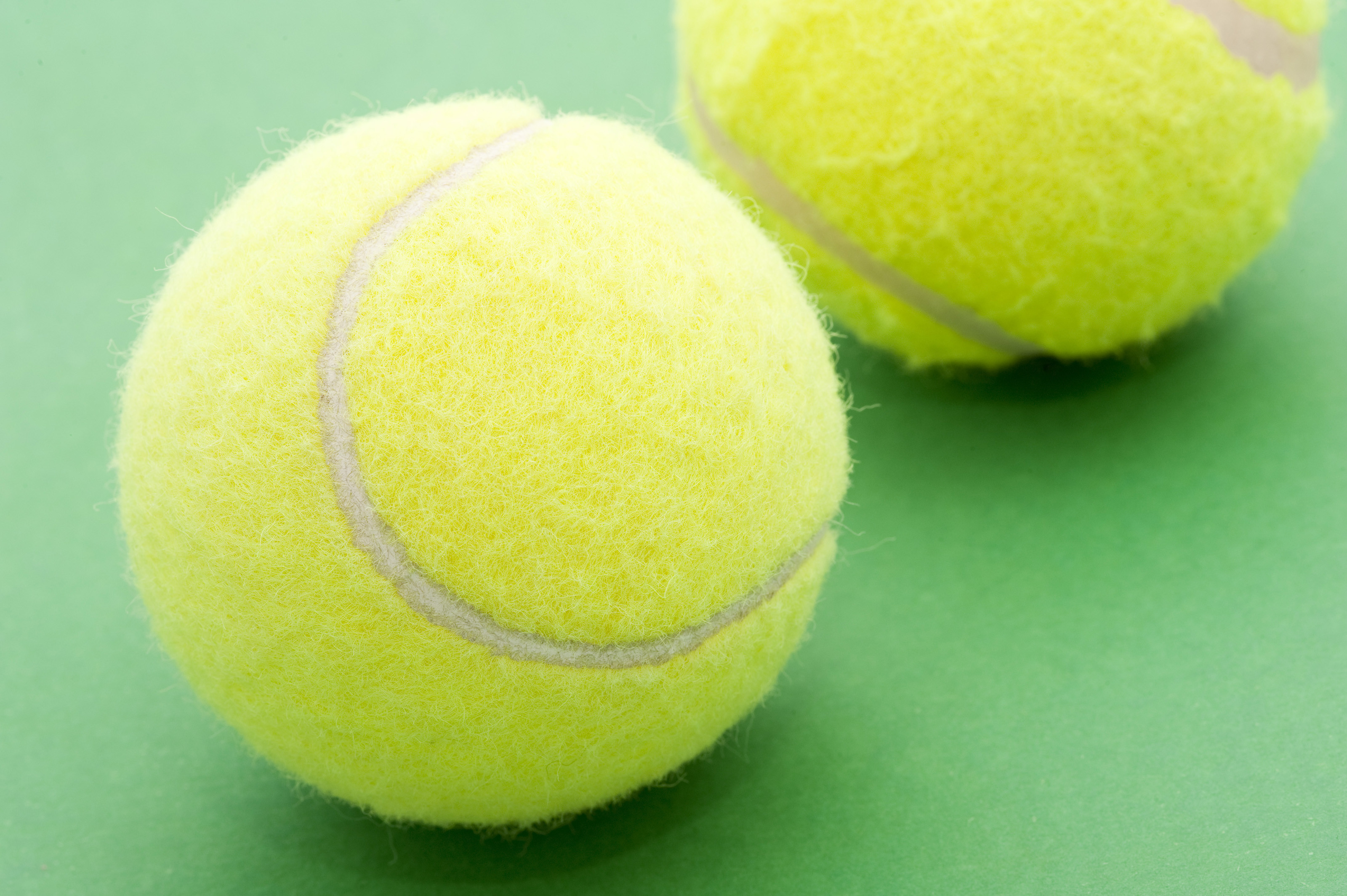 Palline da tennis, Verde, Macro, 2K, sfondo per portatile