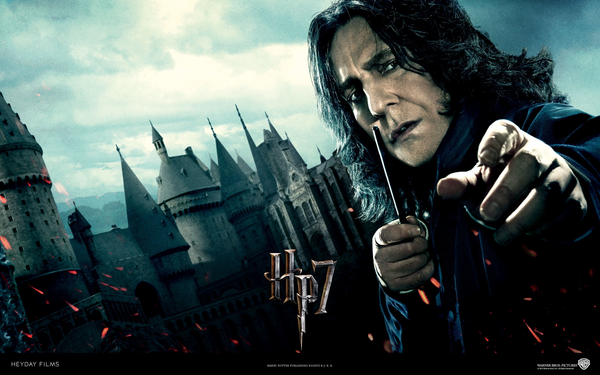 Severus Piton, Alan Rickman, Harry Potter e i Doni della Morte, Hogwarts, sfondo desktop Full HD