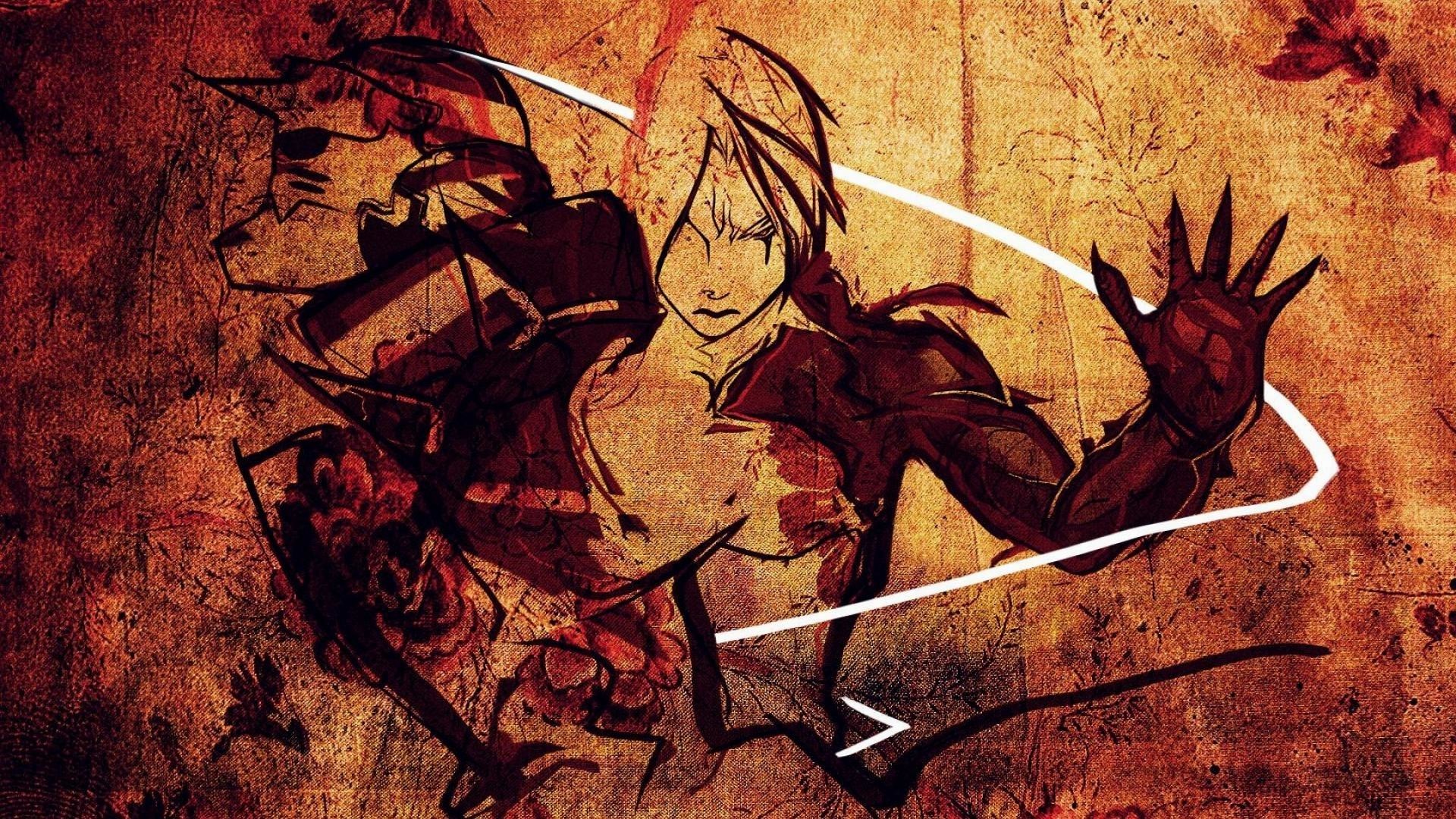 Edward Elric, Fullmetal Alchemist: Brotherhood, Line art, Seppia, sfondo Full HD per computer