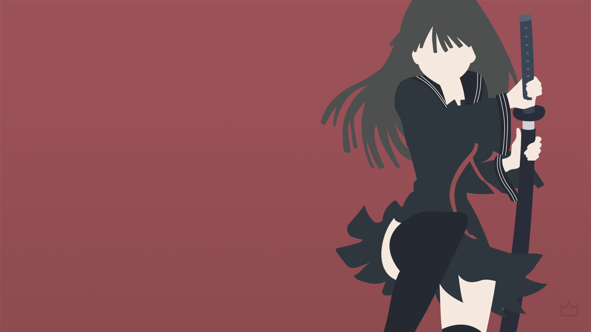 Akame, Akame ga Kill!, Minimalismo, Katana, 1920x1080, immagine di sfondo