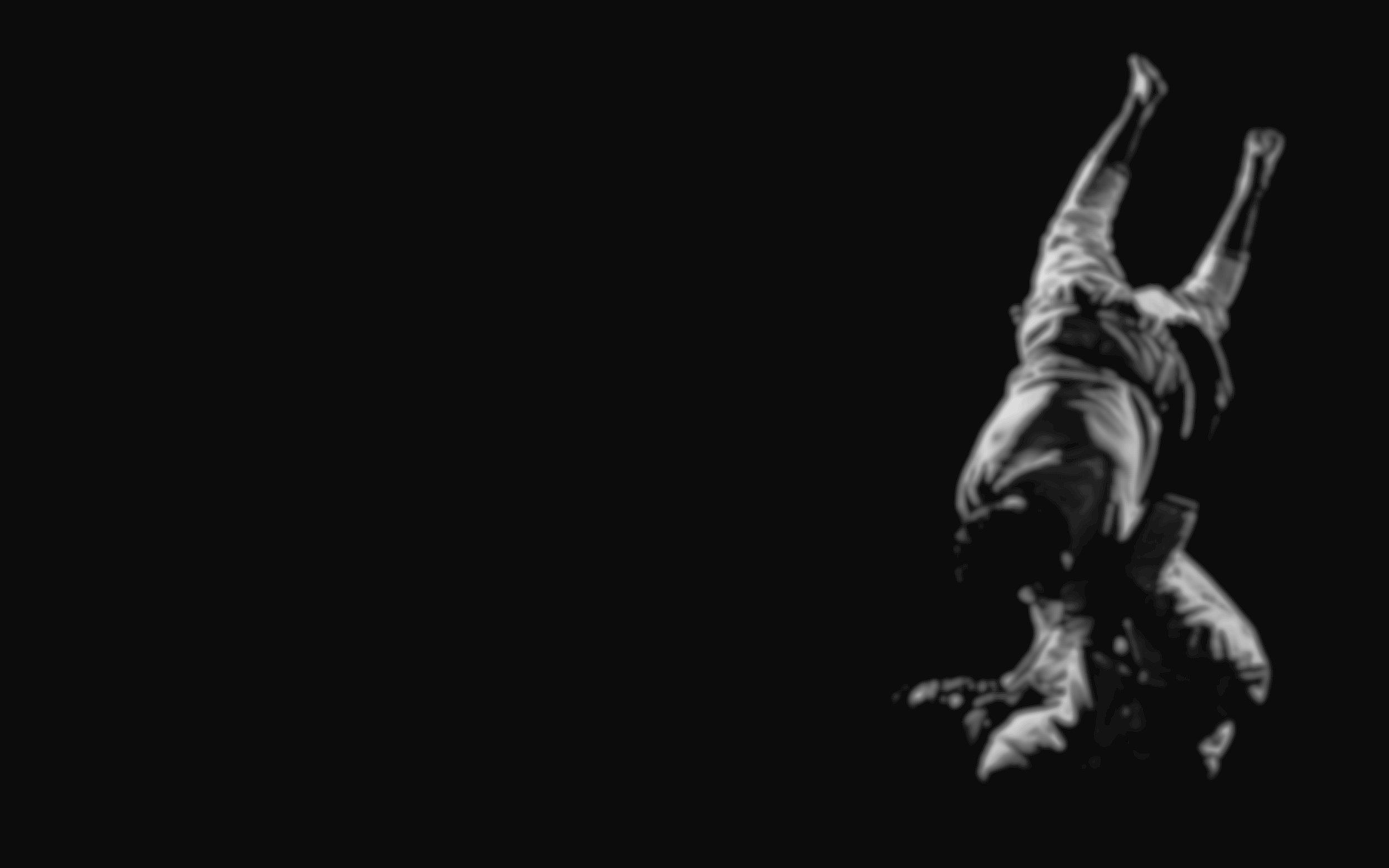 Combattente, Salto, Sfondo nero, Full HD, wallpaper per computer