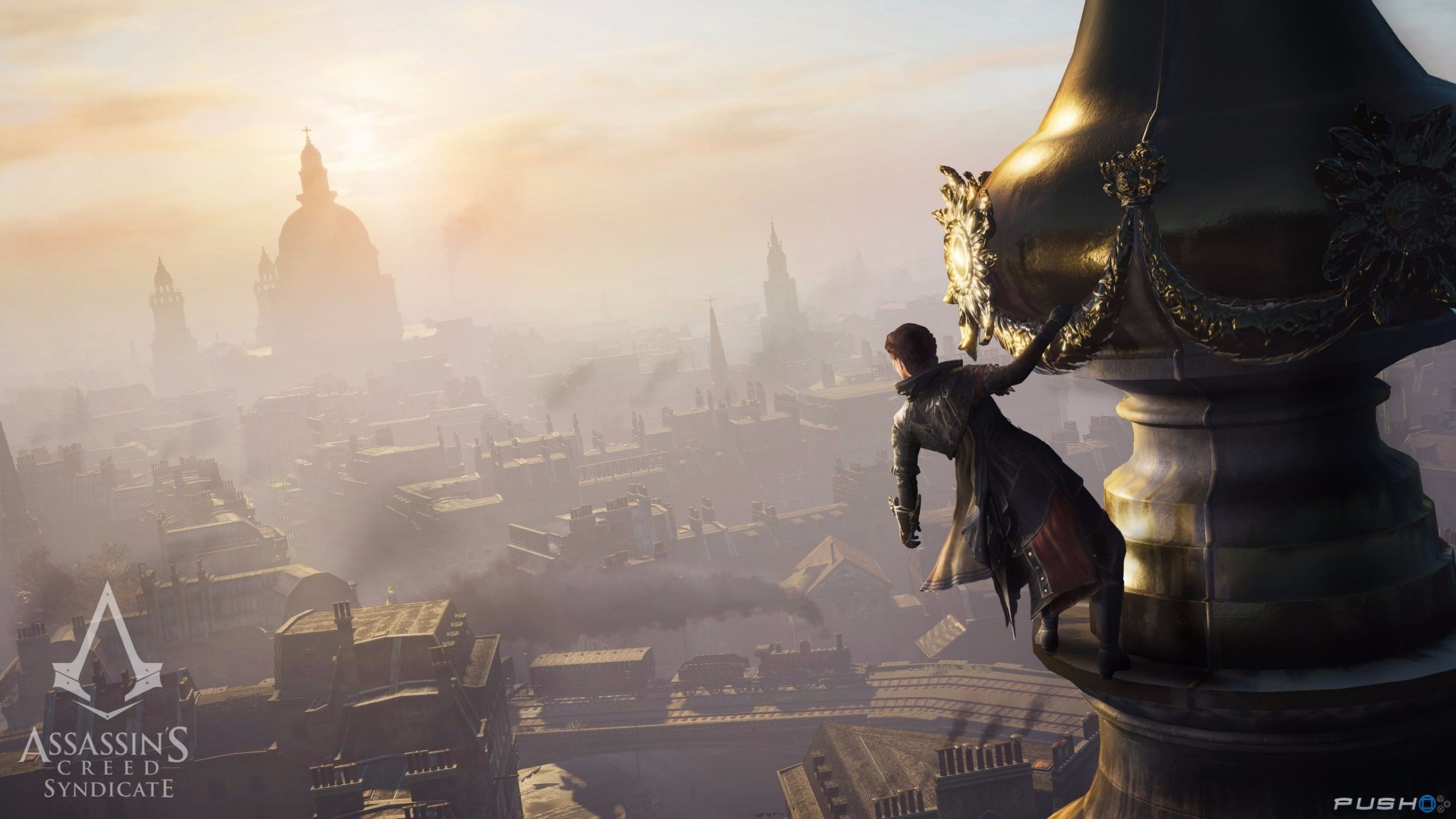 Assassin's Creed Syndicate, Cattedrale di San Paolo, Londra, Nebbia, Alba, wallpaper desktop 2K