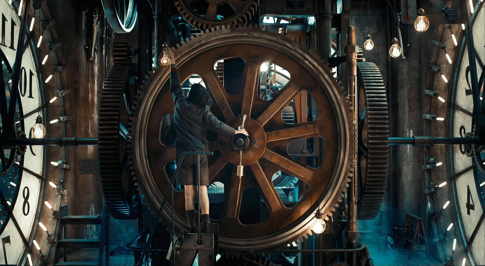Hugo Cabret, Orologio, Ingranaggi, Bambino, Full HD, sfondo Windows 11
