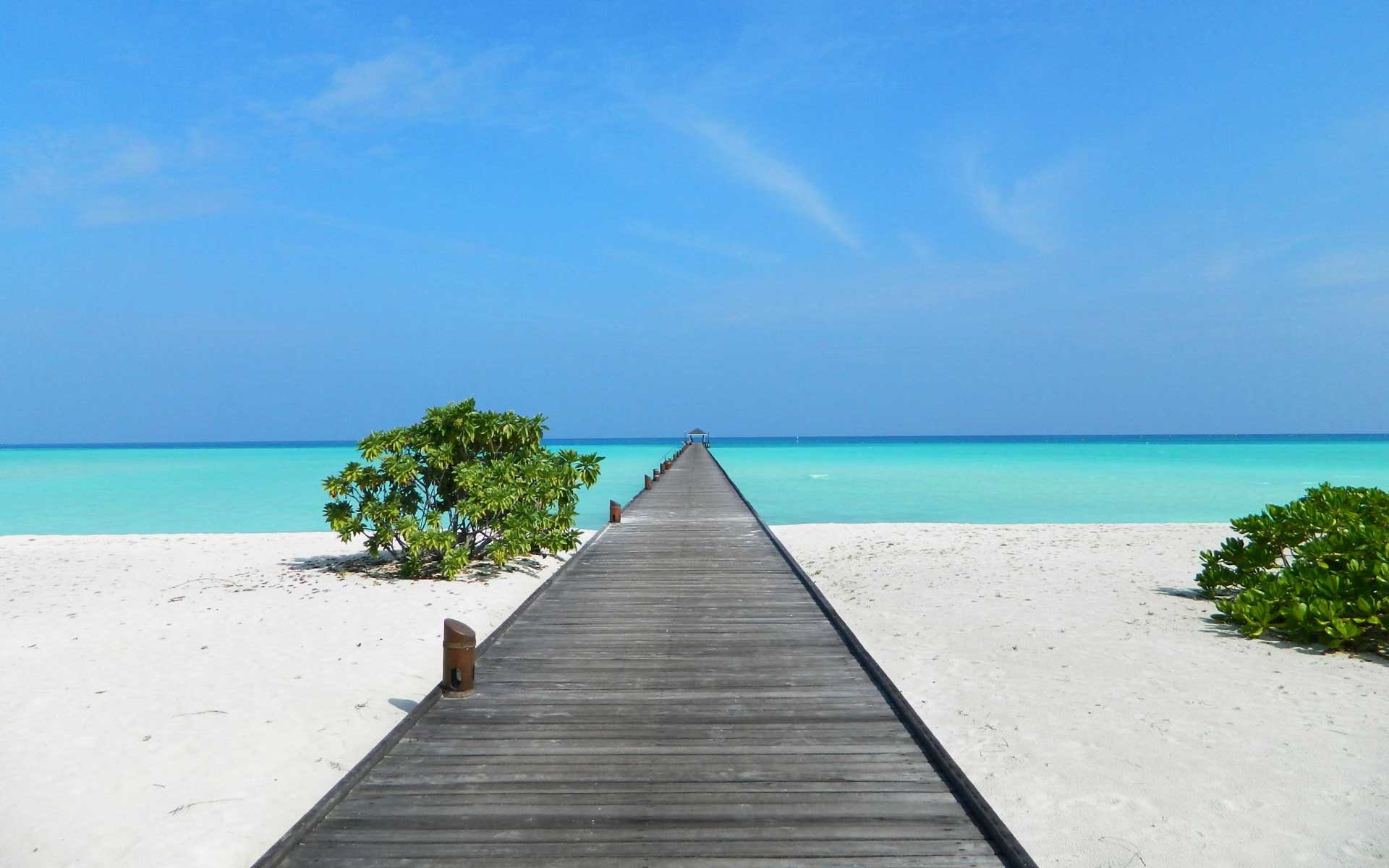 Mare, Pontile, Sabbia bianca, Acqua turchese, 1920x1200, wallpaper desktop