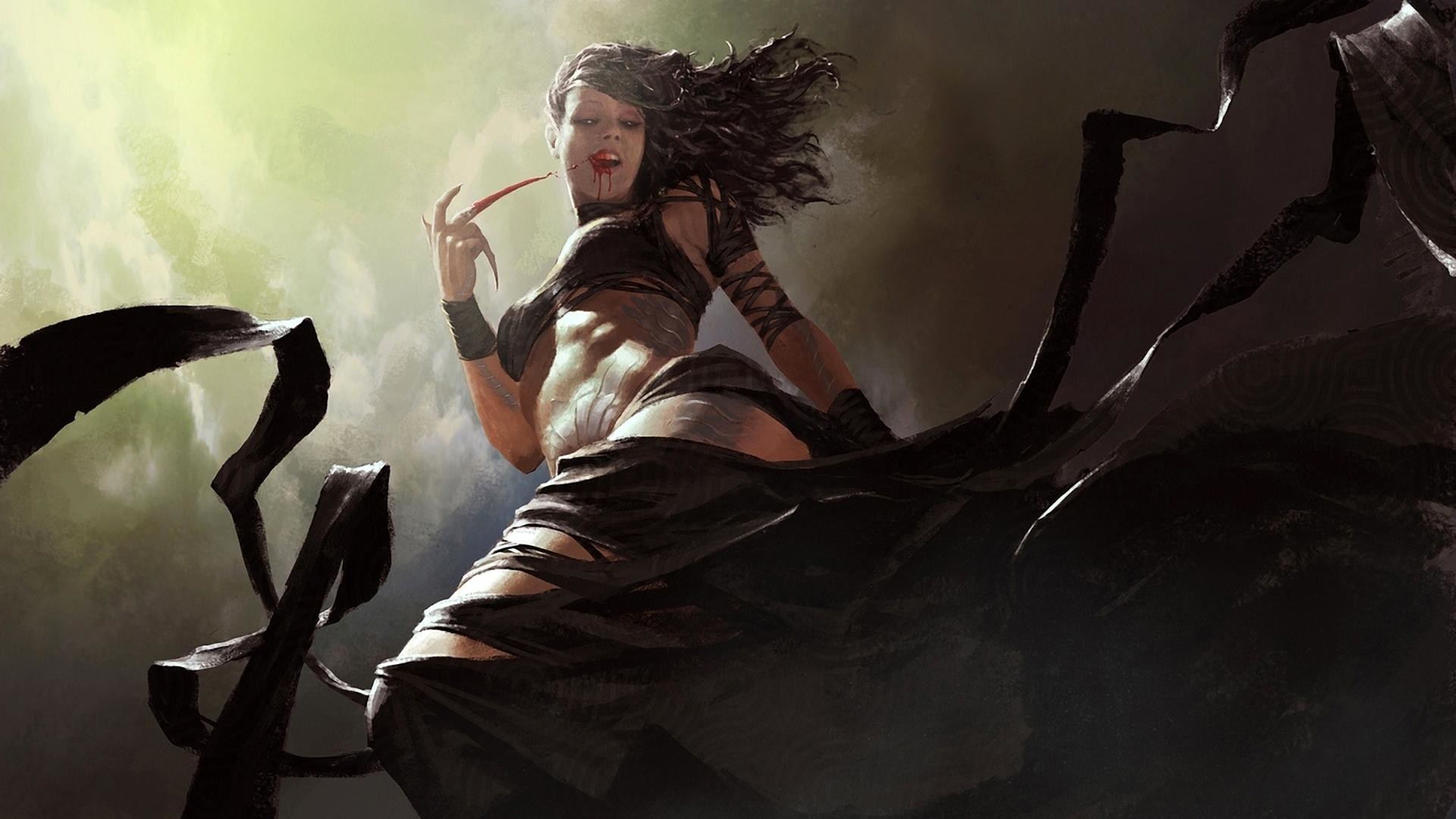 Liliana Vess, Magic: The Gathering, Strega, Fantasy, Full HD, sfondo per portatile