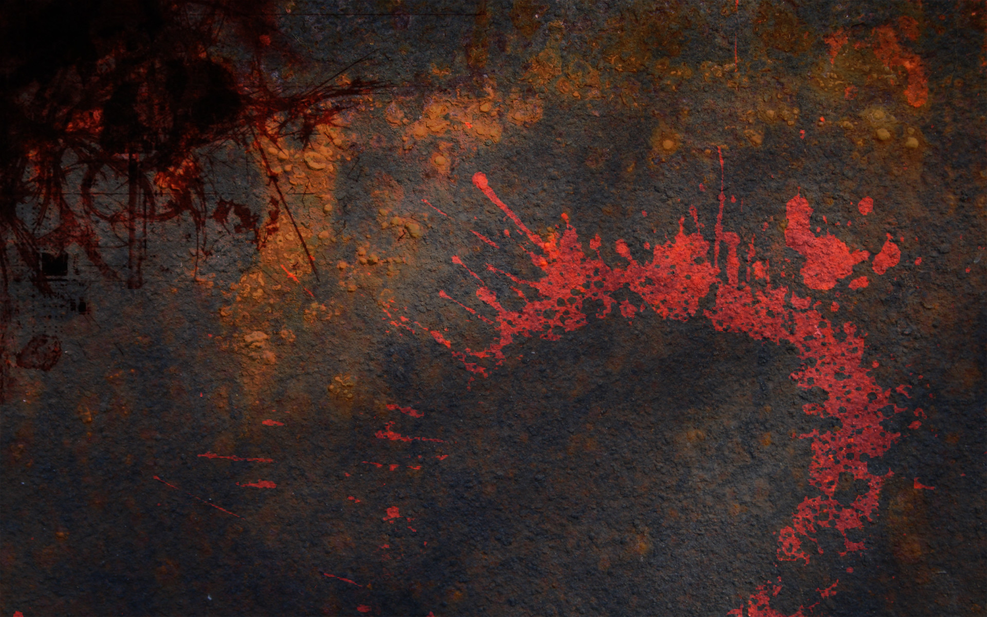 Schizzi di vernice, Texture grunge, Rosso, Ruggine, 16:10 Full HD, sfondo widescreen