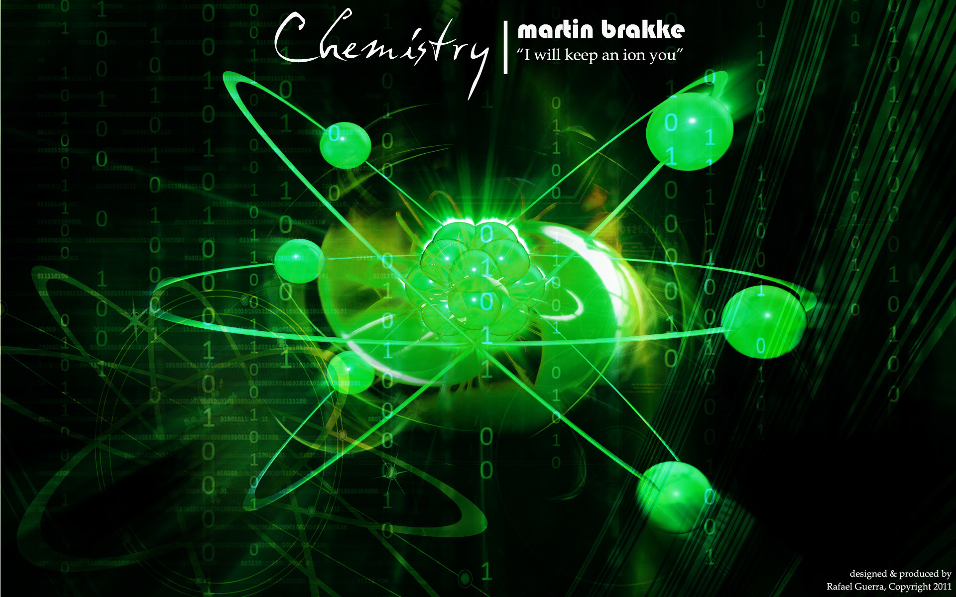 Atomo, Chimica, Martin Brakke, Verde, 1920x1200, sfondo MacBook Pro
