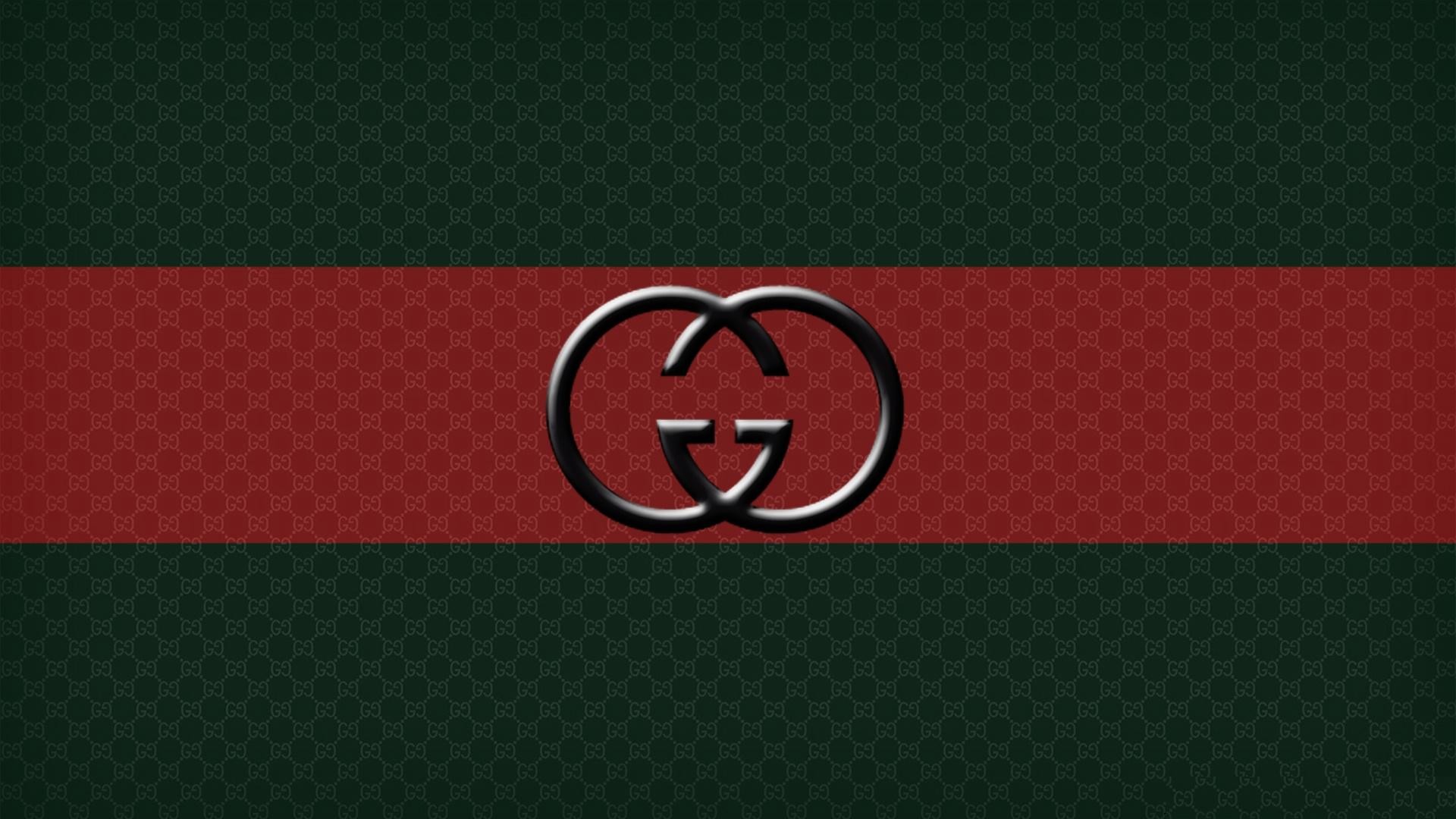 Gucci, Logo GG, Banda web, Verde e rosso, Full HD, sfondo Windows 11