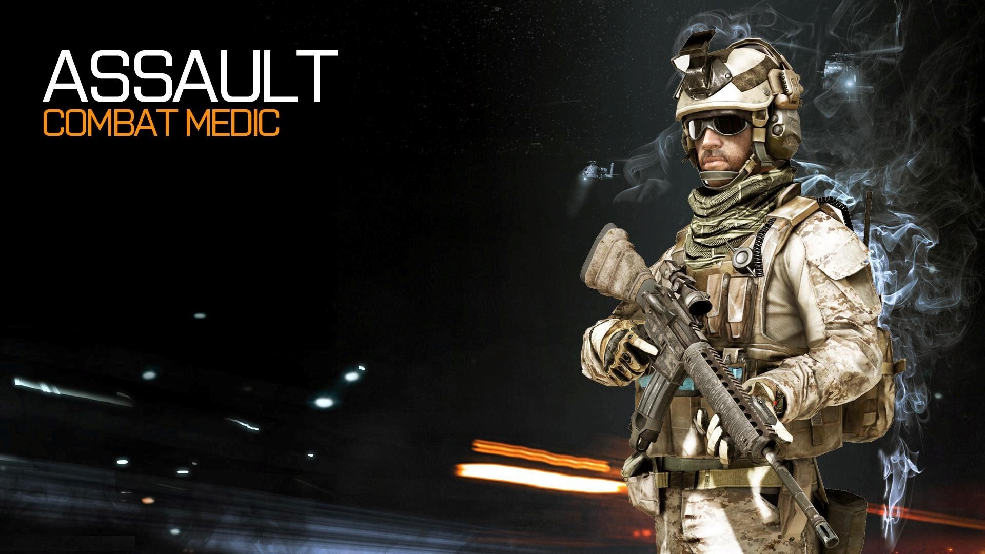 Battlefield 3, Assault, Combat medic, Soldato, Fucile, Full HD, sfondo desktop