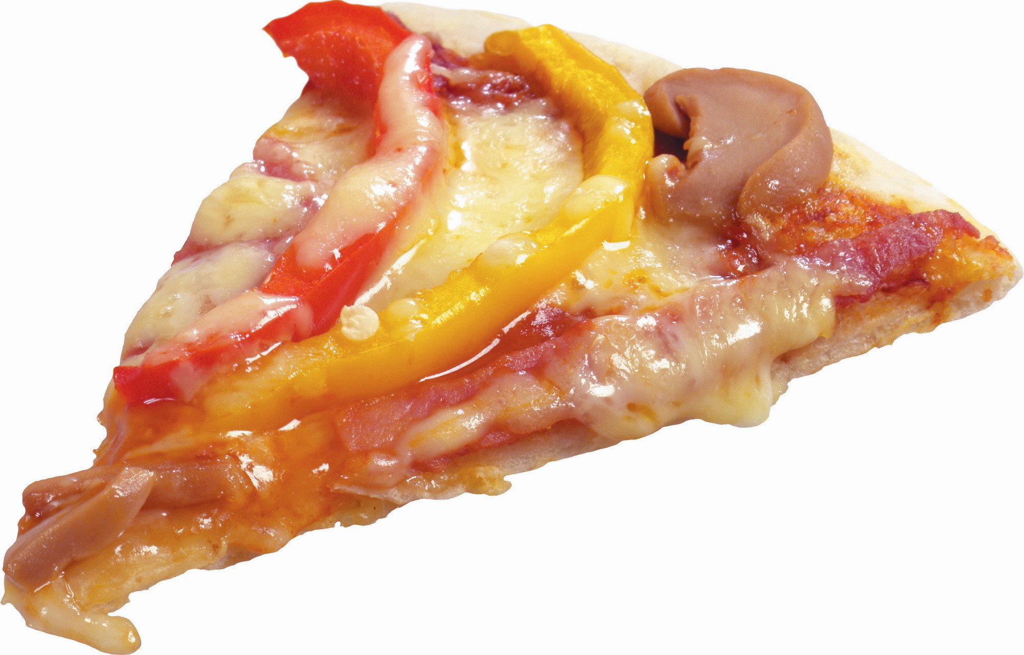 Fetta di pizza, Peperoni, Sfondo bianco, Full HD, wallpaper per portatile