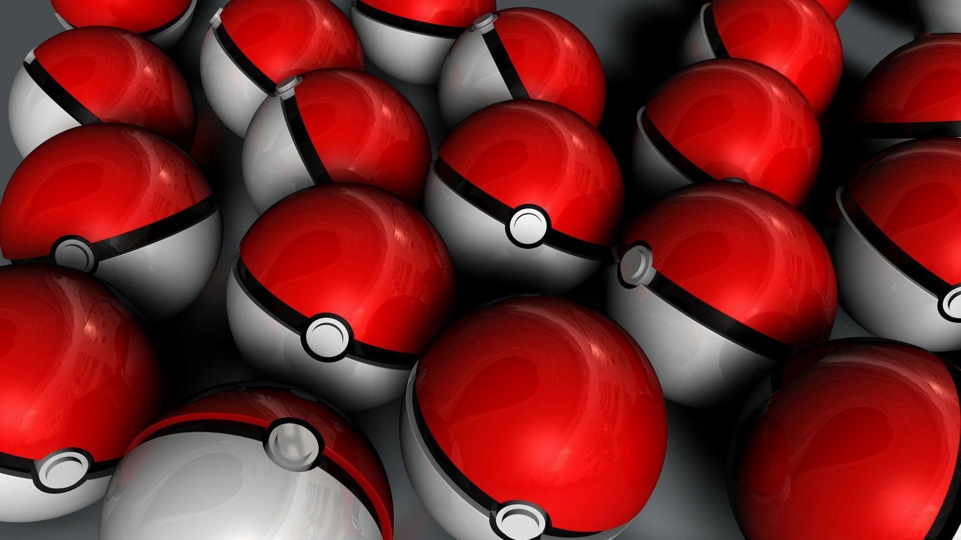 Poké Ball, Pokémon, 3D, Motivo, 1920x1080, immagine di sfondo