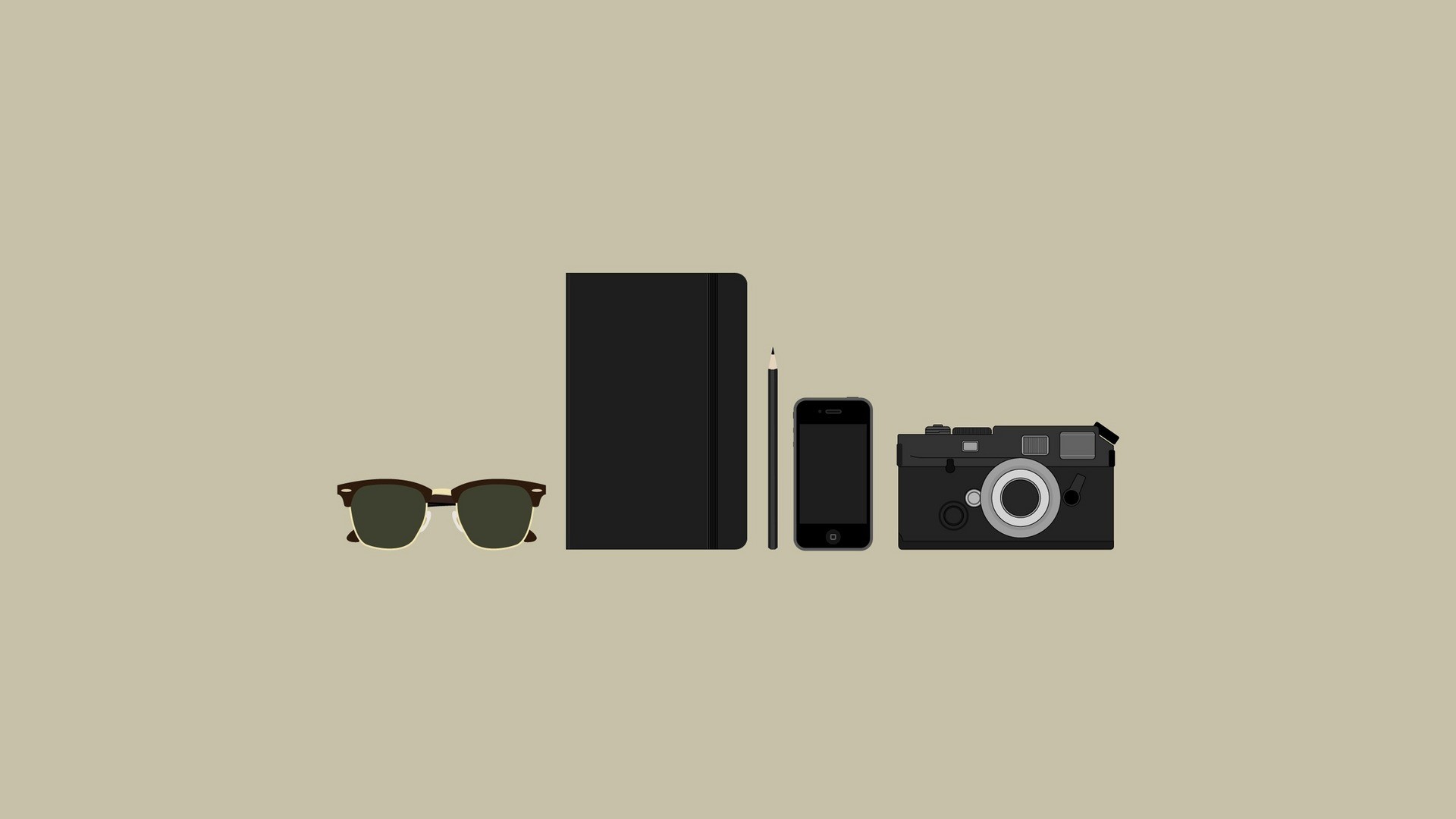 Occhiali da sole, Taccuino, iPhone, Fotocamera, Minimalista, Full HD, sfondo per PC e portatile