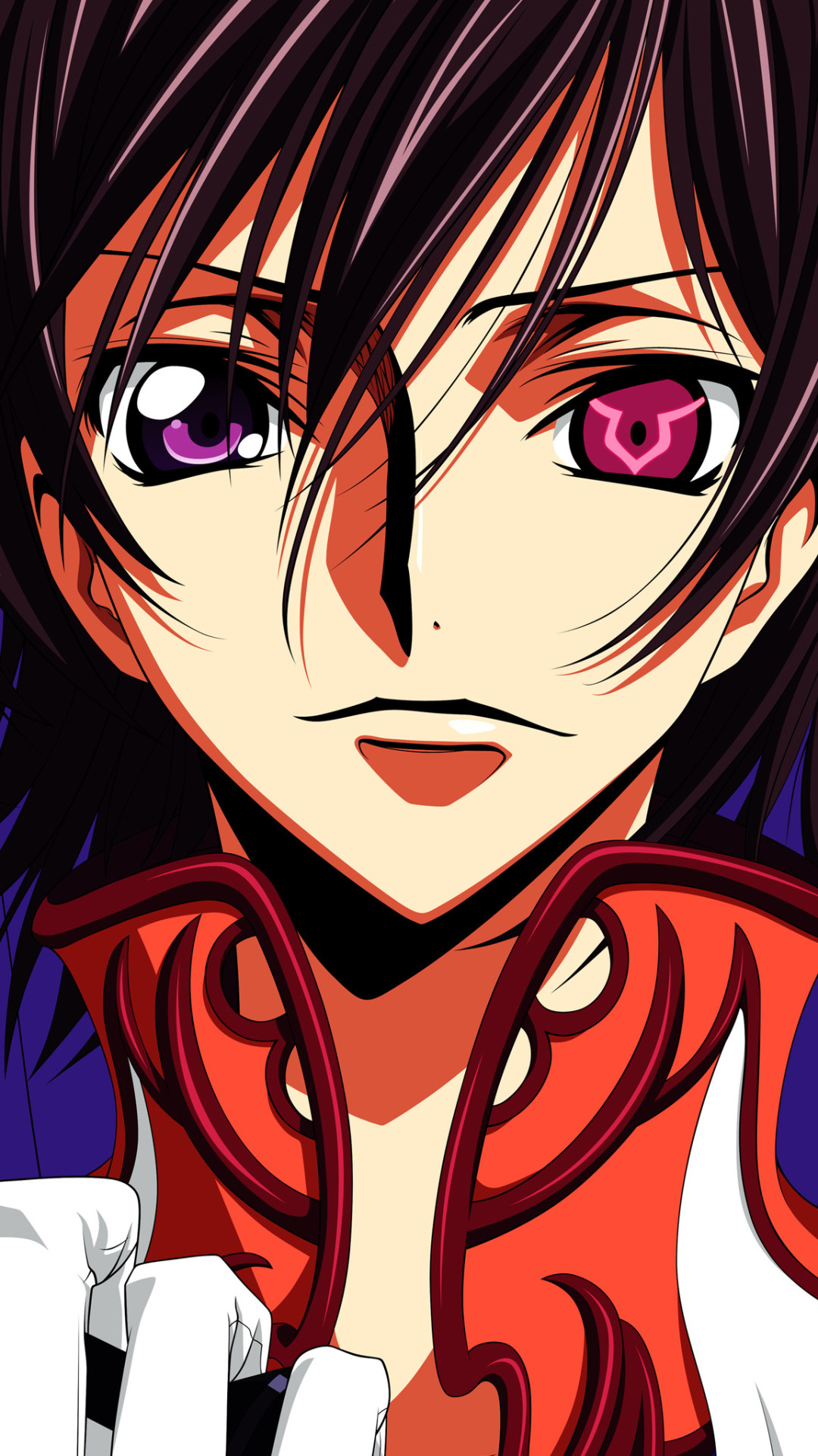 Lelouch Lamperouge, Code Geass, Primo piano, Occhi viola, Full HD, sfondo verticale per cellulare
