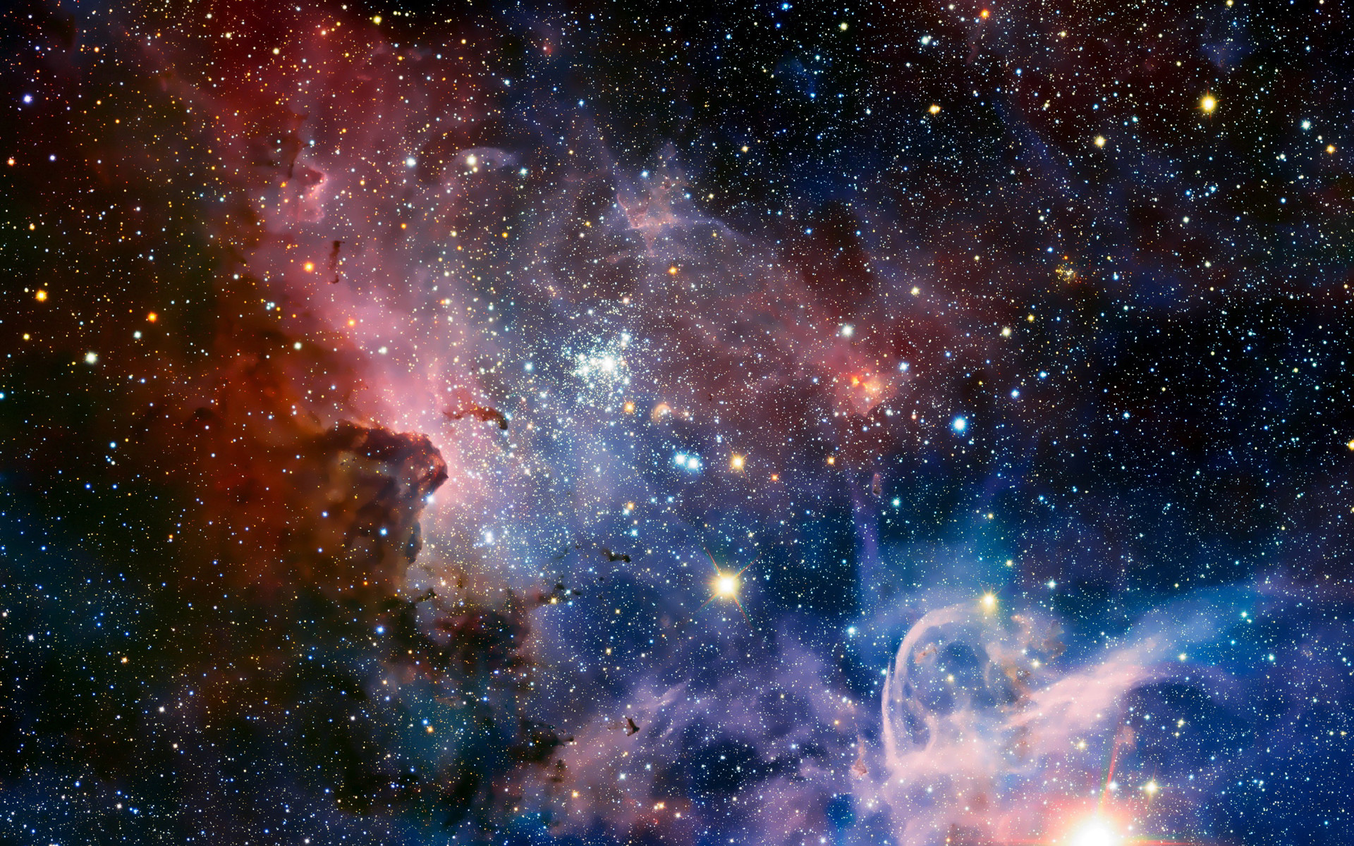 Nebulosa, Stelle, Spazio profondo, Full HD, sfondo per PC