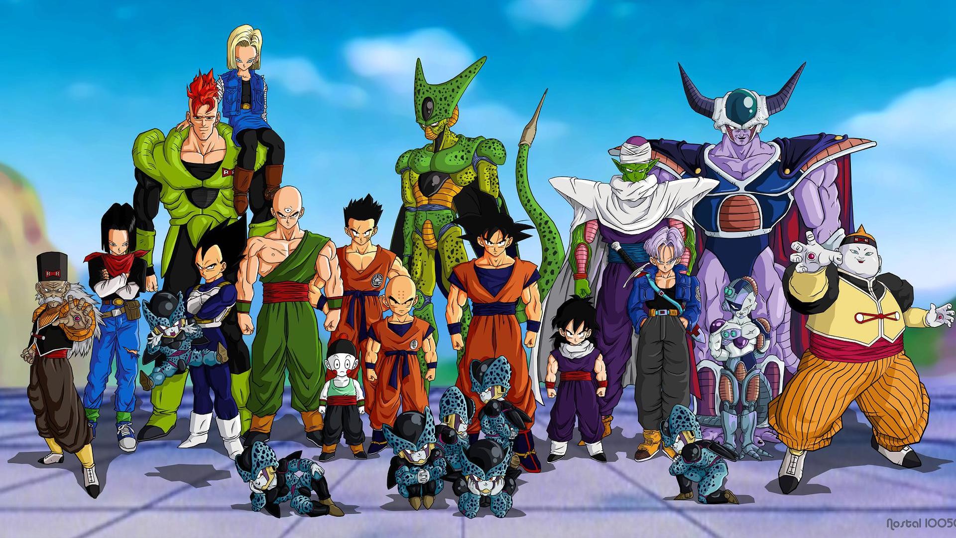 Cell, Freezer, C-18, Piccolo, Dragon Ball Z, Cattivi, Full HD, sfondo desktop