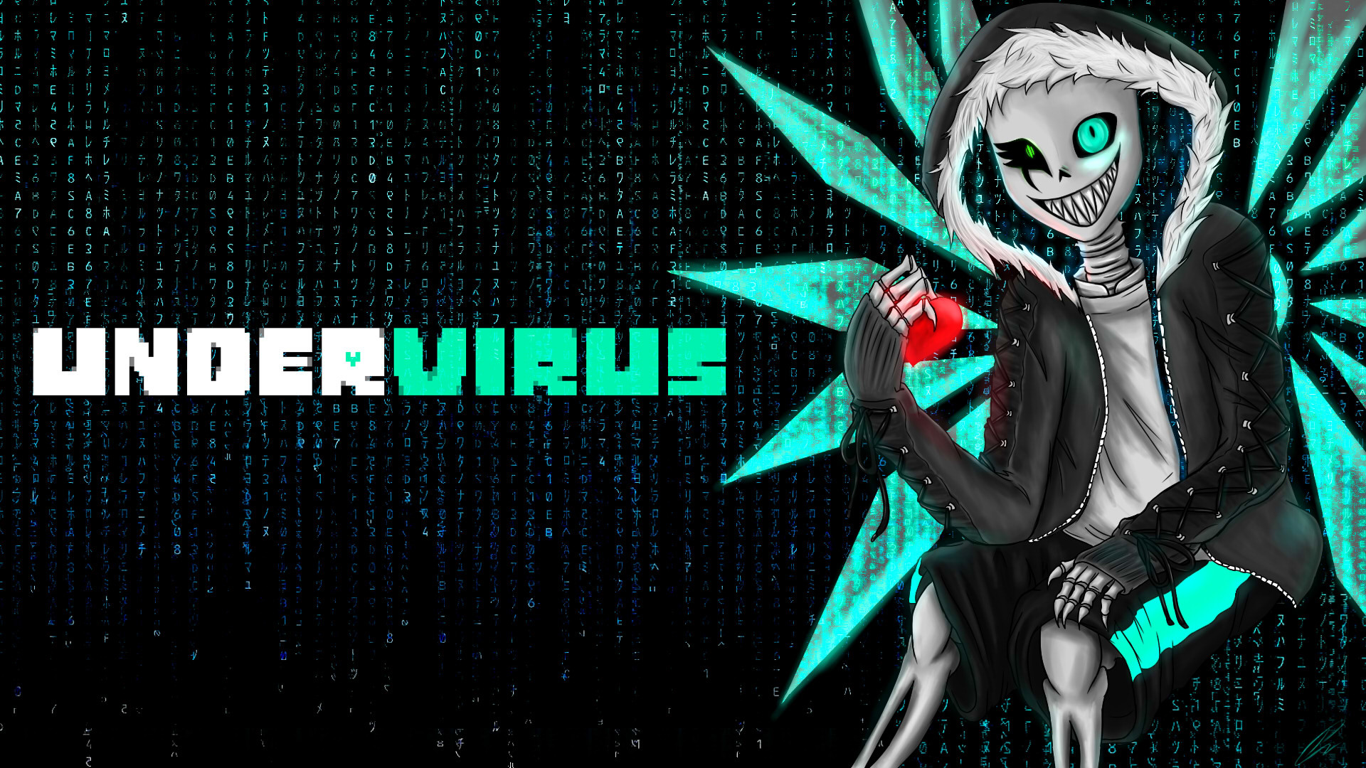 Sans, Underverse, Undervirus, Undertale AU, Full HD, sfondo Windows 11