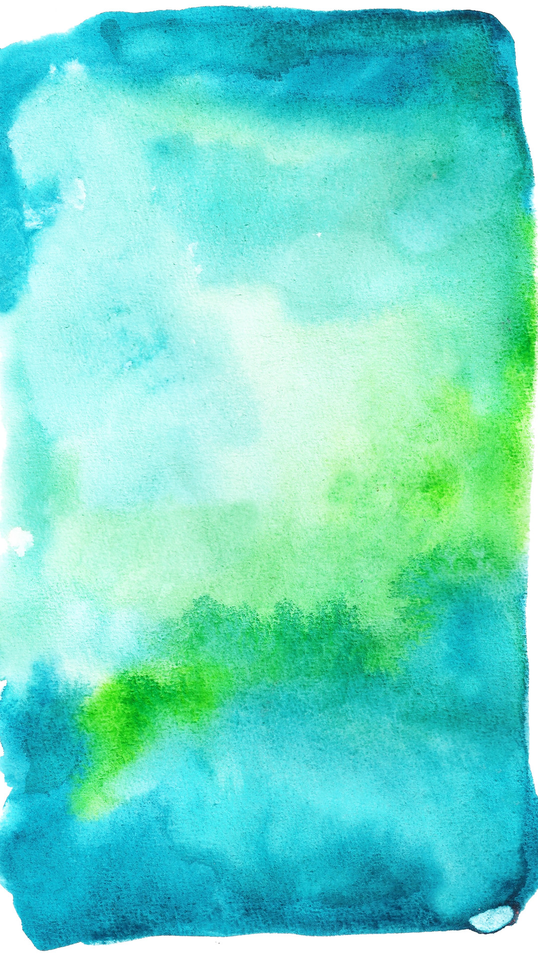 Macchia di acquerello, Turchese, Verde, Astratto, wallpaper per iPhone e Android
