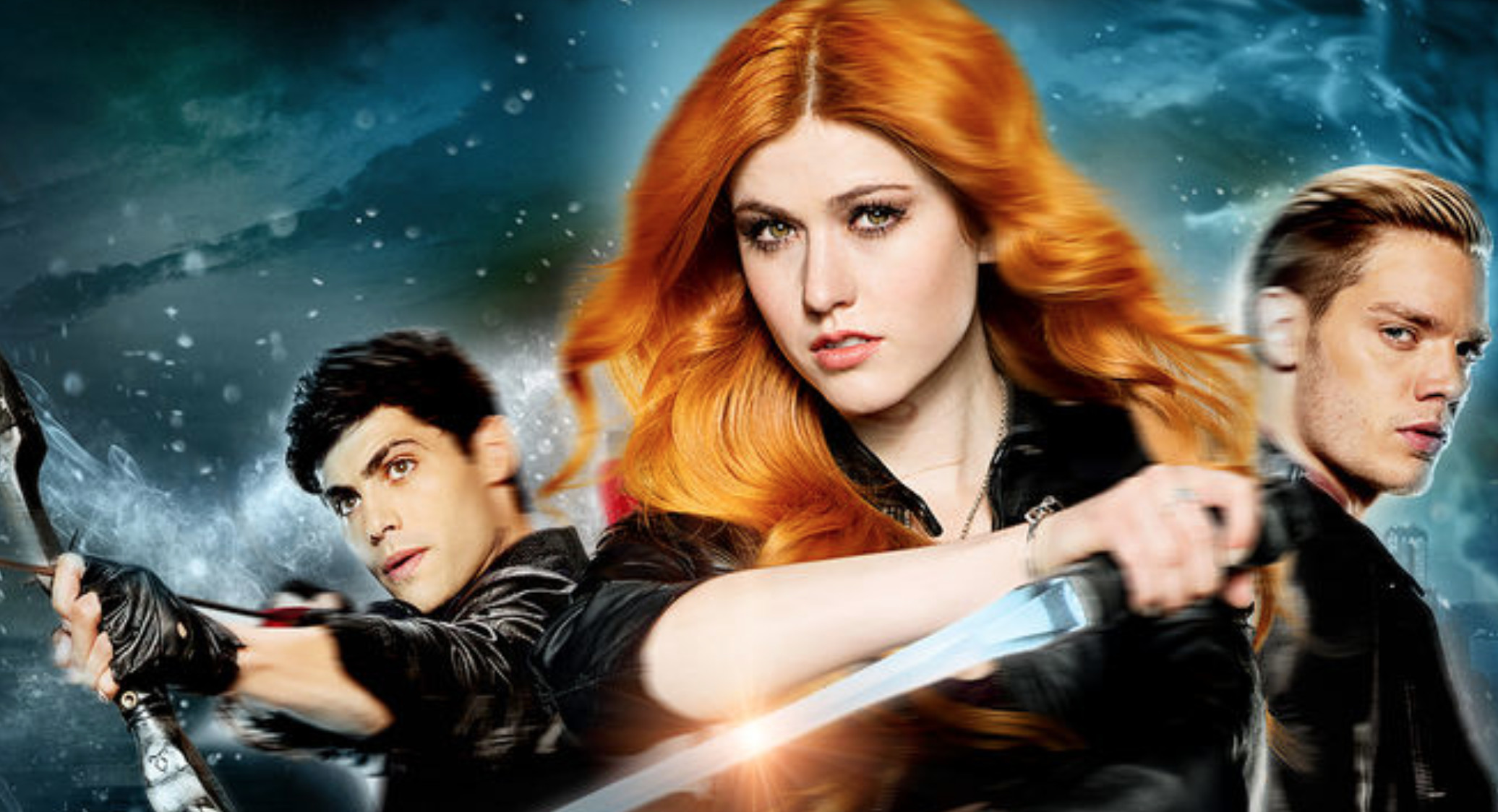 Shadowhunters, Katherine McNamara, Matthew Daddario, Dominic Sherwood, Clary Fray, Arco, Capelli rossi, immagine di sfondo