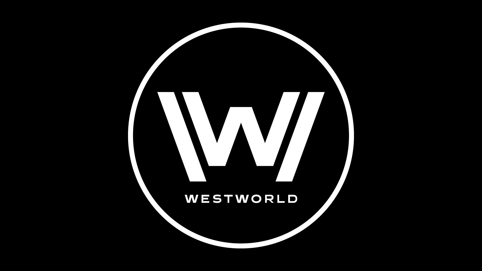 Westworld, Logo, Bianco e nero, Full HD, sfondo per PC