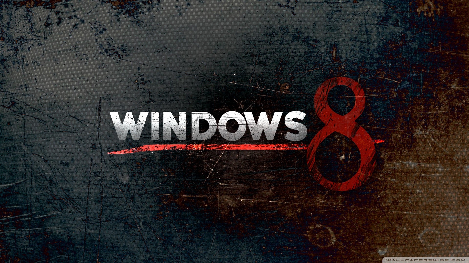 Windows 8, Scritta, Grunge, Rosso, Full HD, sfondo per portatile