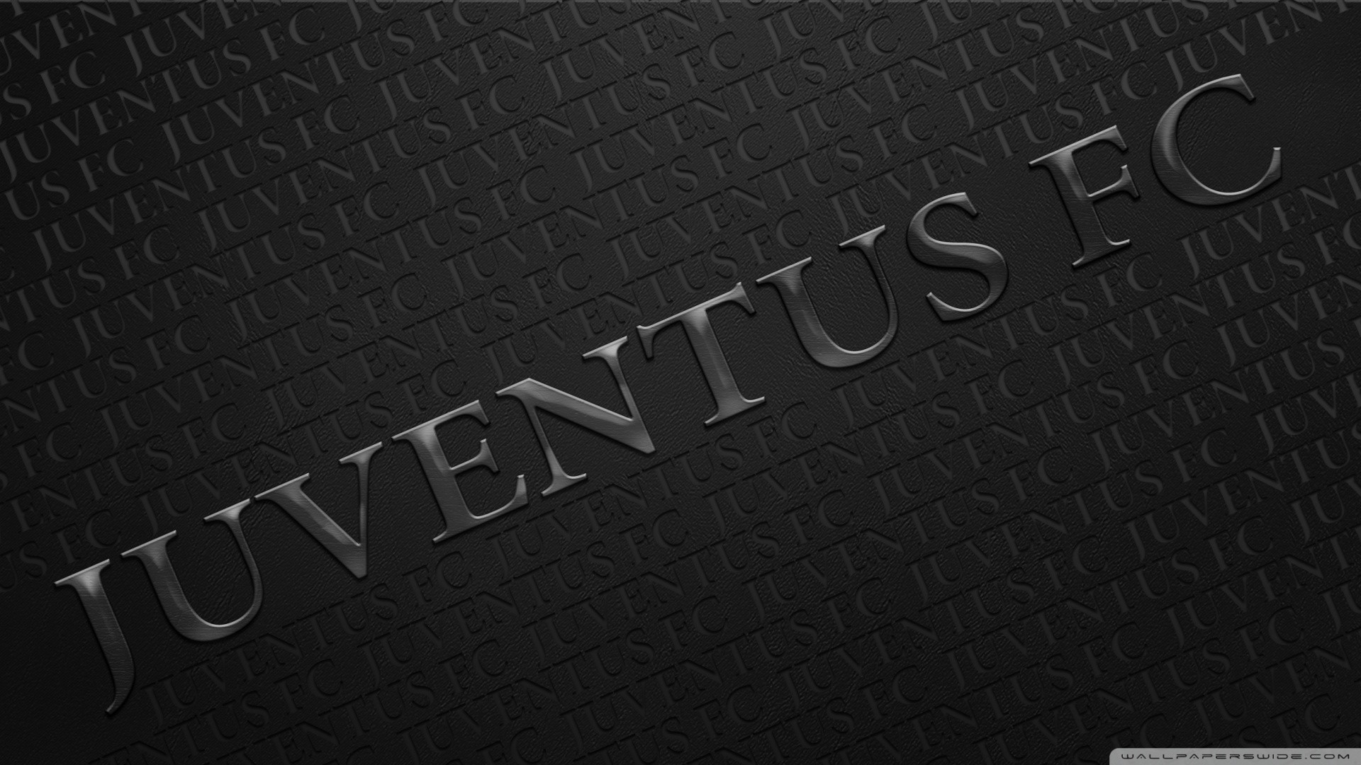 Juventus FC, Scritta 3D, Texture, Grigio scuro, Full HD 1080p, sfondo desktop