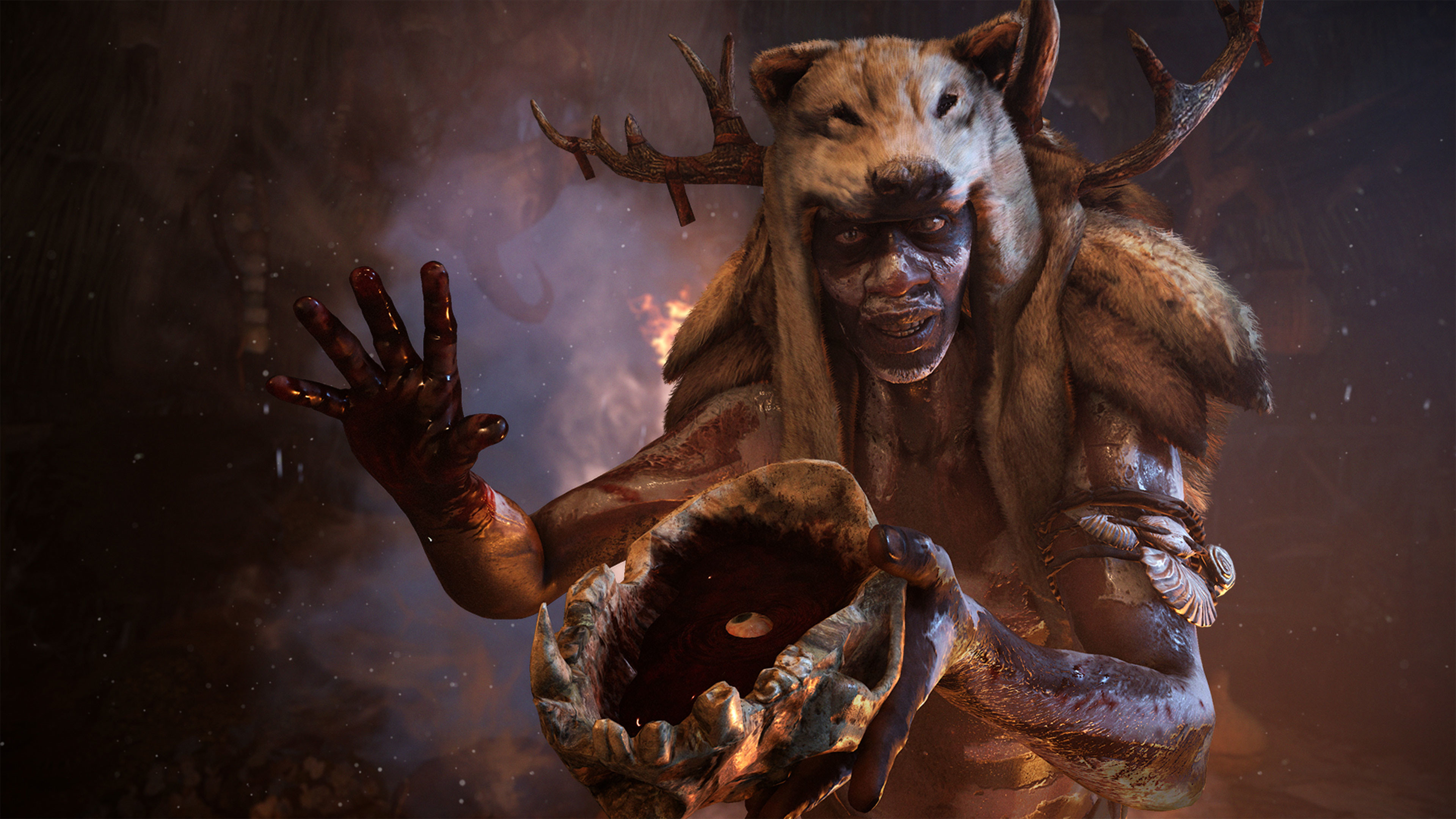 Far Cry 4, Sciamano, Maschera di lupo, 4K, sfondo per PC e portatile