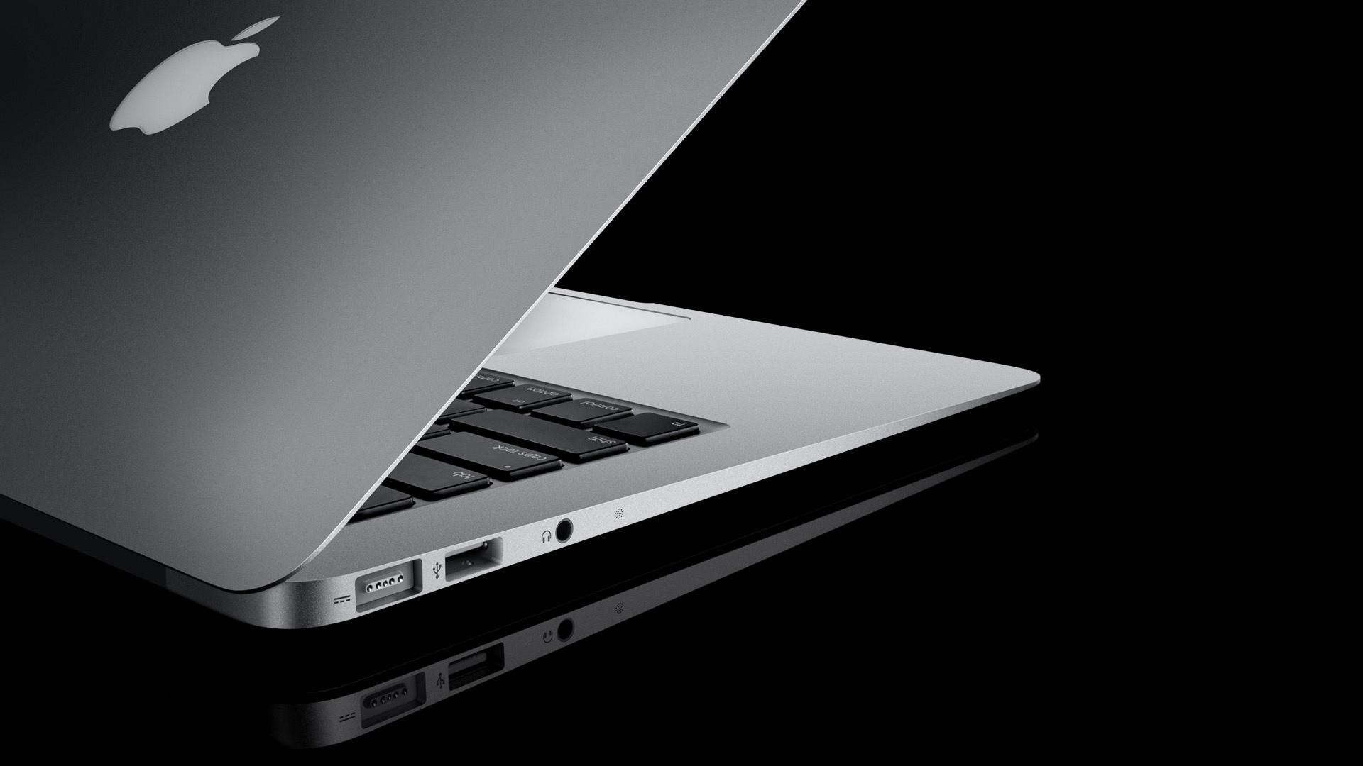 MacBook Air, Apple, Laptop, Sfondo nero, wallpaper per computer
