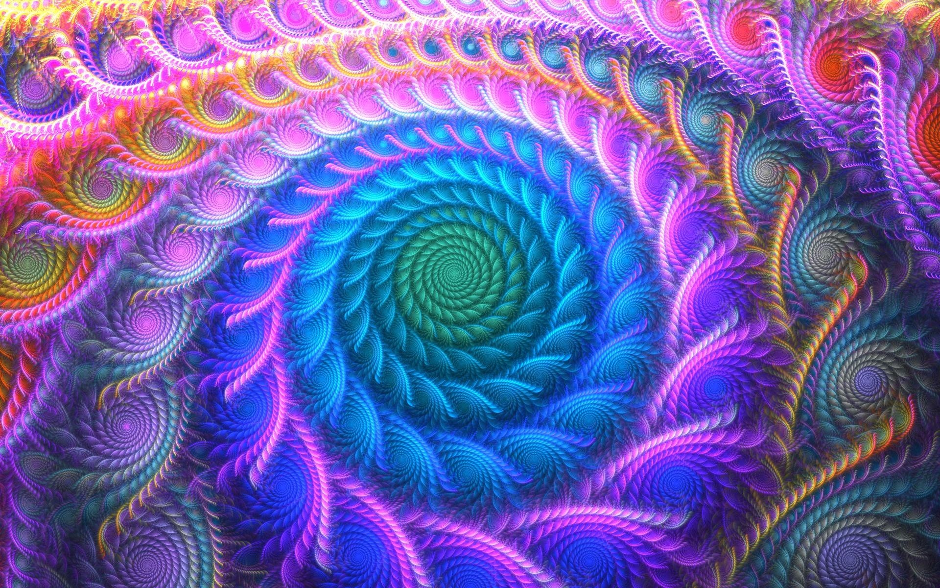 Frattale, Spirale, Arte psichedelica, Full HD, sfondo desktop
