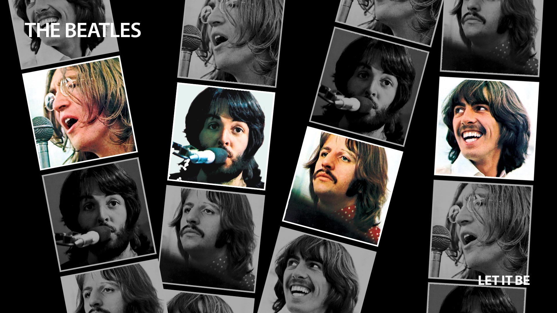 The Beatles, Let It Be, Collage, Ritratti, Full HD, sfondo per portatile