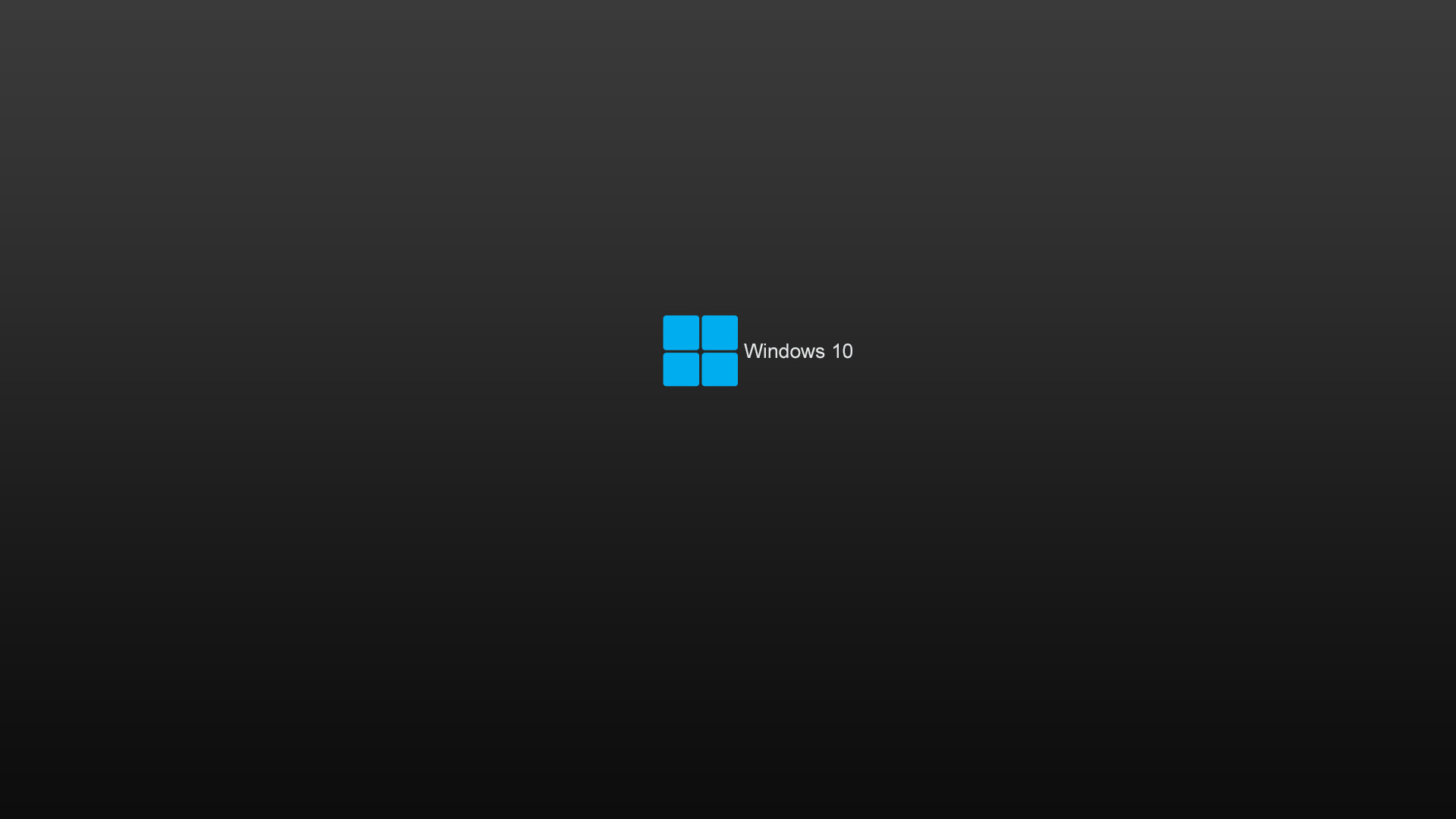 Windows 10, Logo Windows, Sfondo grigio, Minimalista, Full HD, wallpaper per portatile