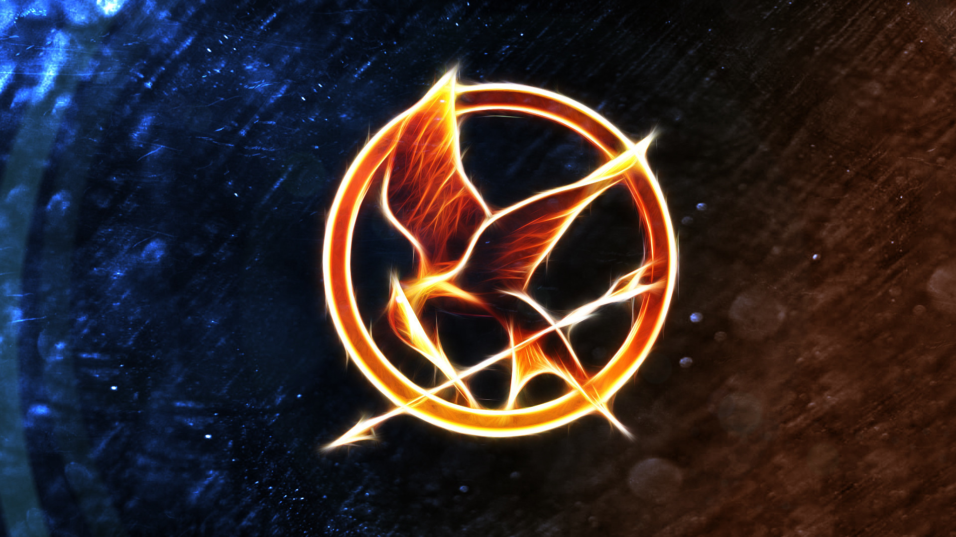 Hunger Games, Ghiandaia imitatrice, Logo, Blu, 1920x1080, immagine di sfondo