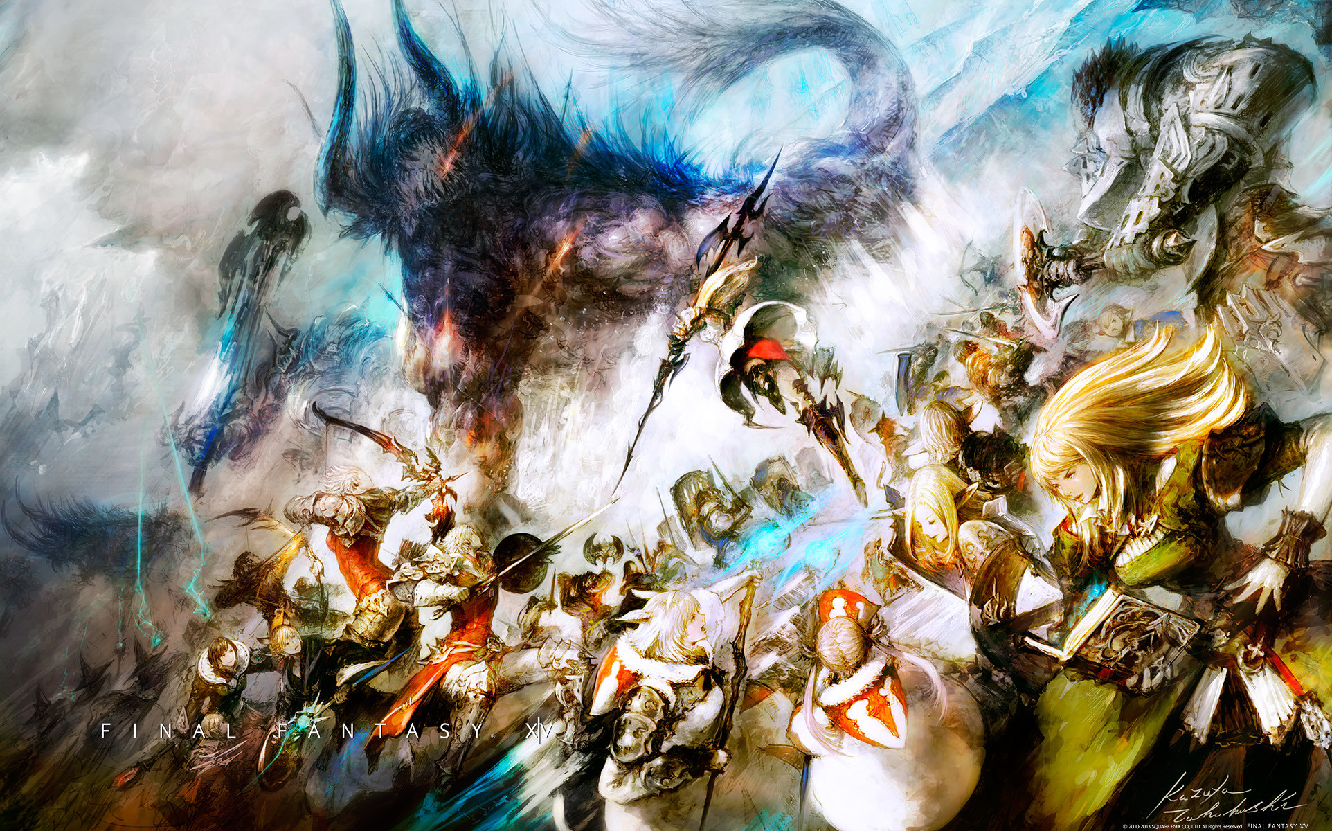Final Fantasy XIV, Battaglia, Arte digitale, 16:10 Full HD, sfondo widescreen