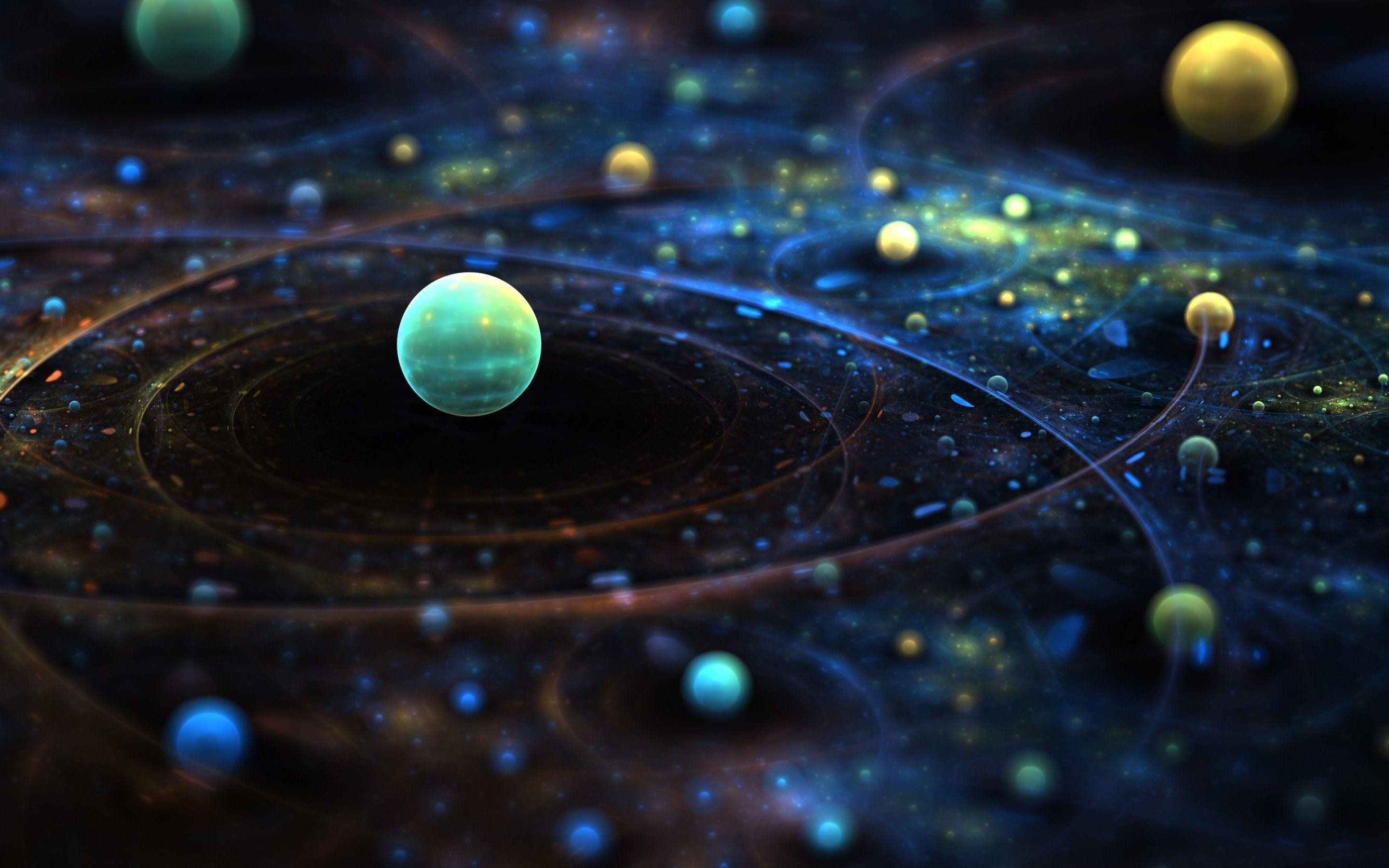 Sistema solare, Pianeti, Orbite, Arte digitale, Spazio, 2K, sfondo desktop