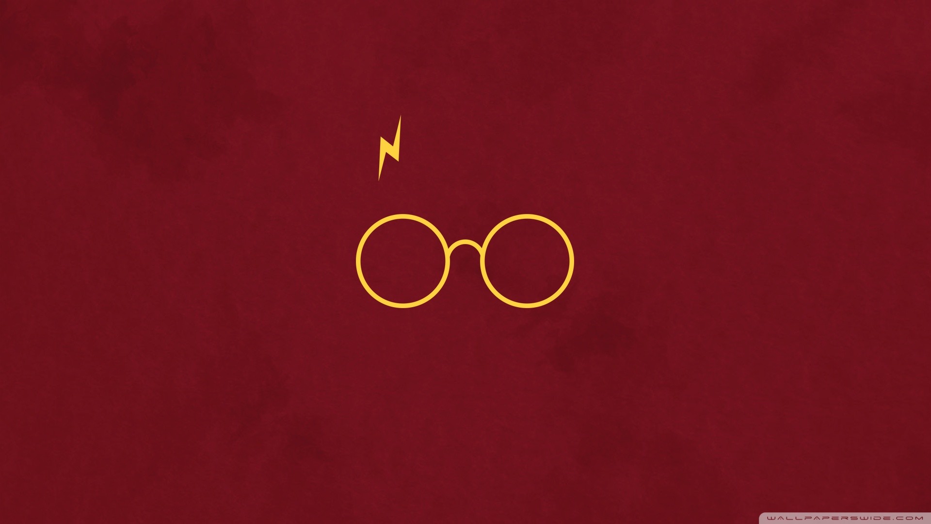 Occhiali di Harry Potter, Cicatrice a saetta, Harry Potter, Minimalista, Sfondo bordeaux, wallpaper Full HD