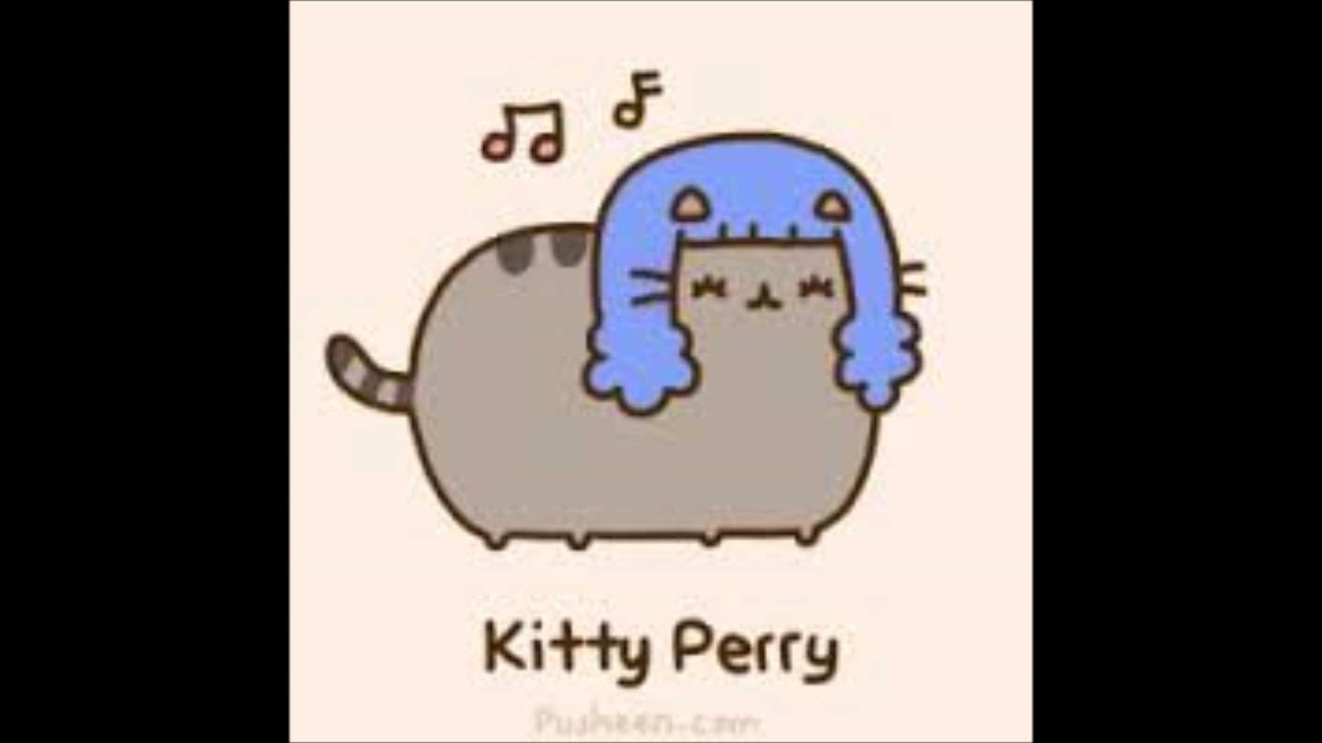 Pusheen, Katy Perry, Kitty Perry, Parodia, Full HD, wallpaper per PC